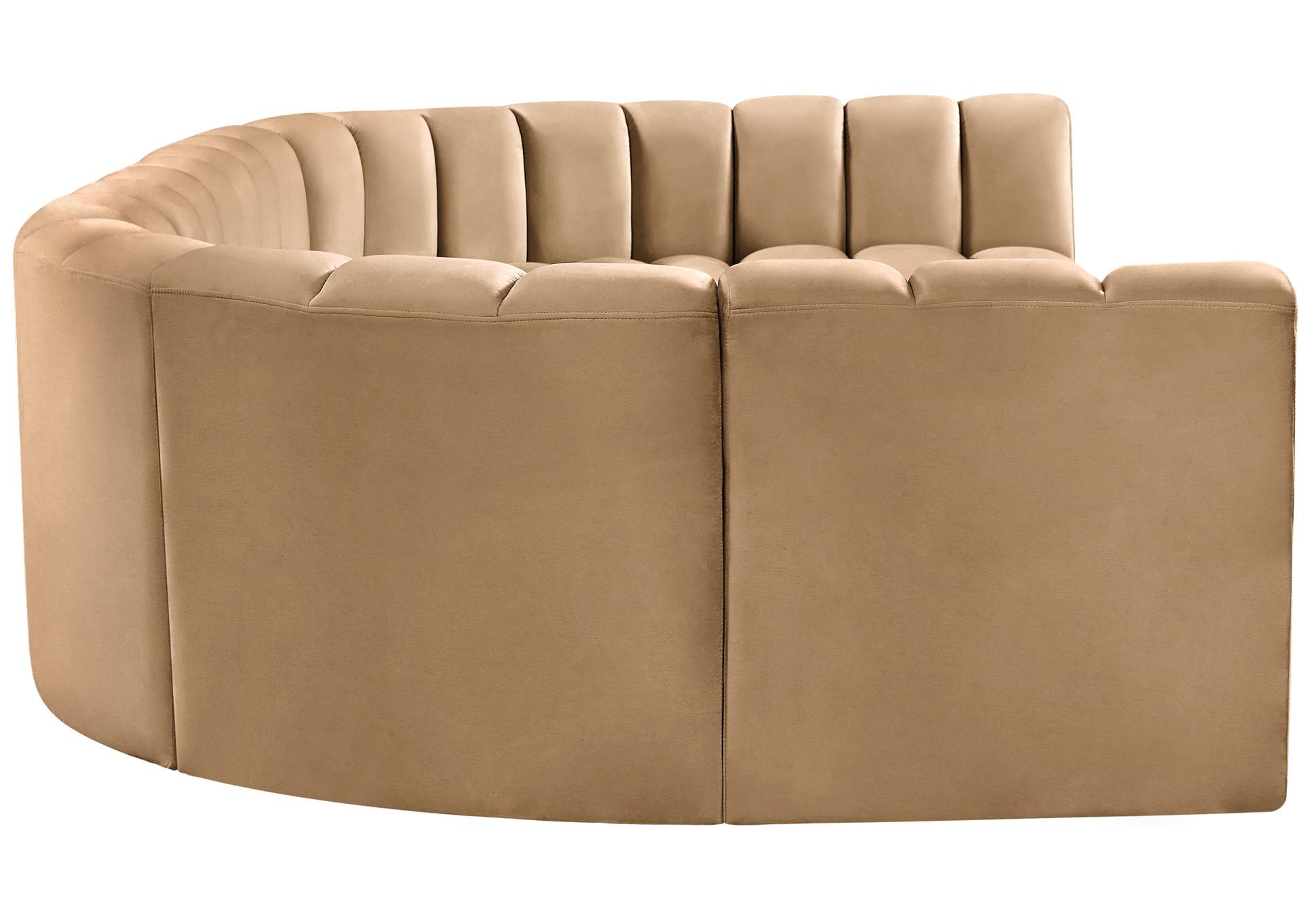 Arc Camel Velvet Modular Sofa image 8