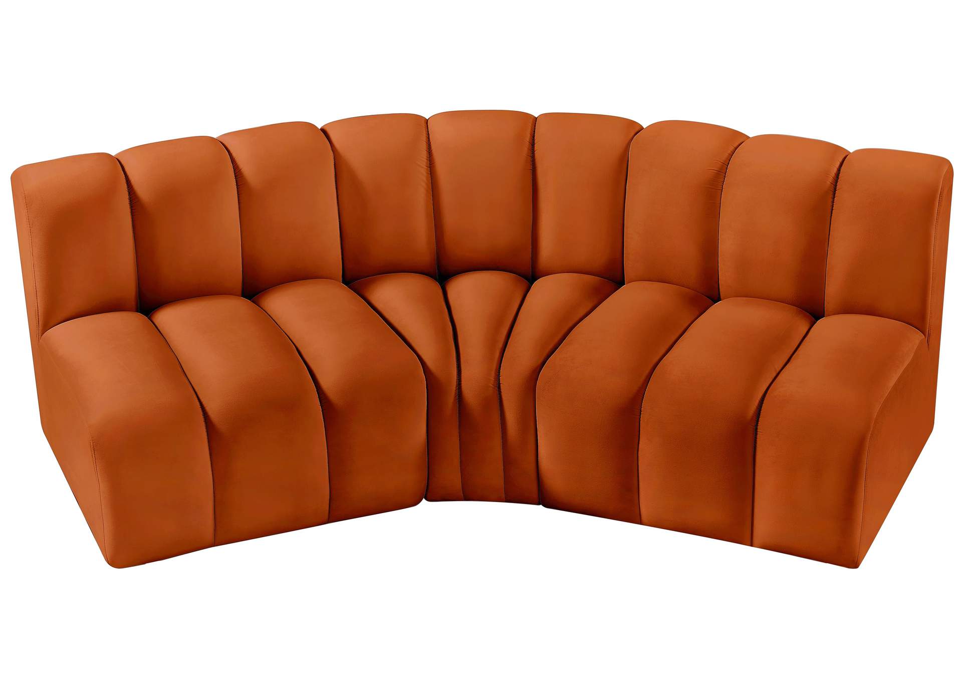 Arc Cognac Velvet Modular Sofa