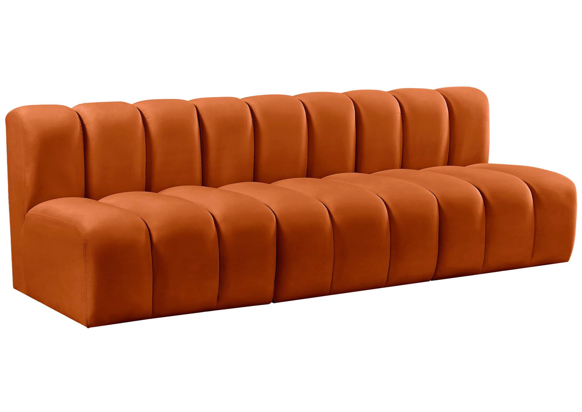 Arc Cognac Velvet Modular Sofa
