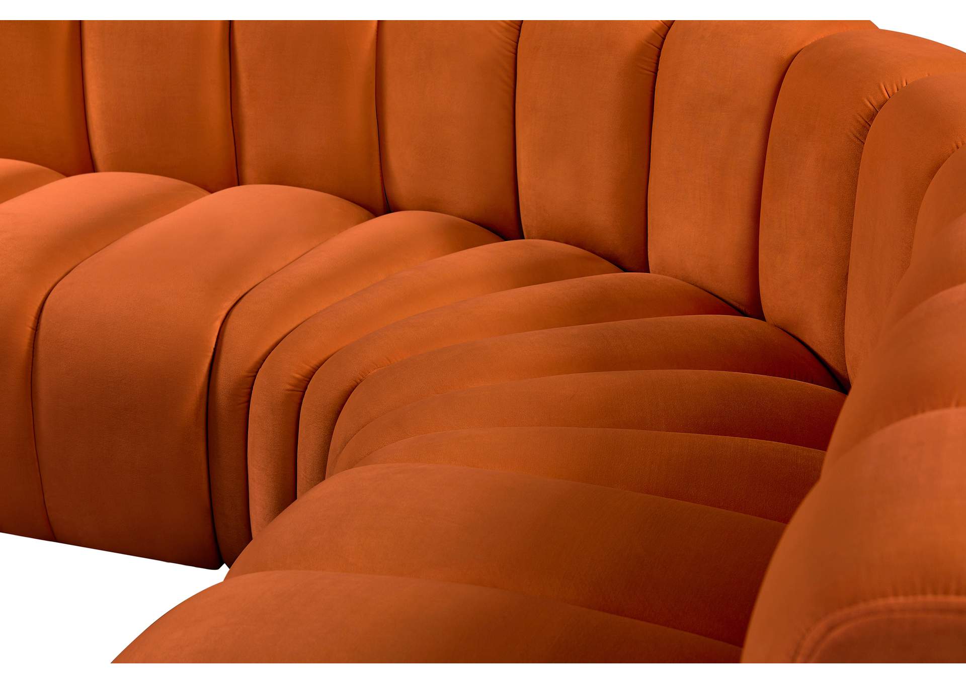 Arc Cognac Velvet Modular Sofa