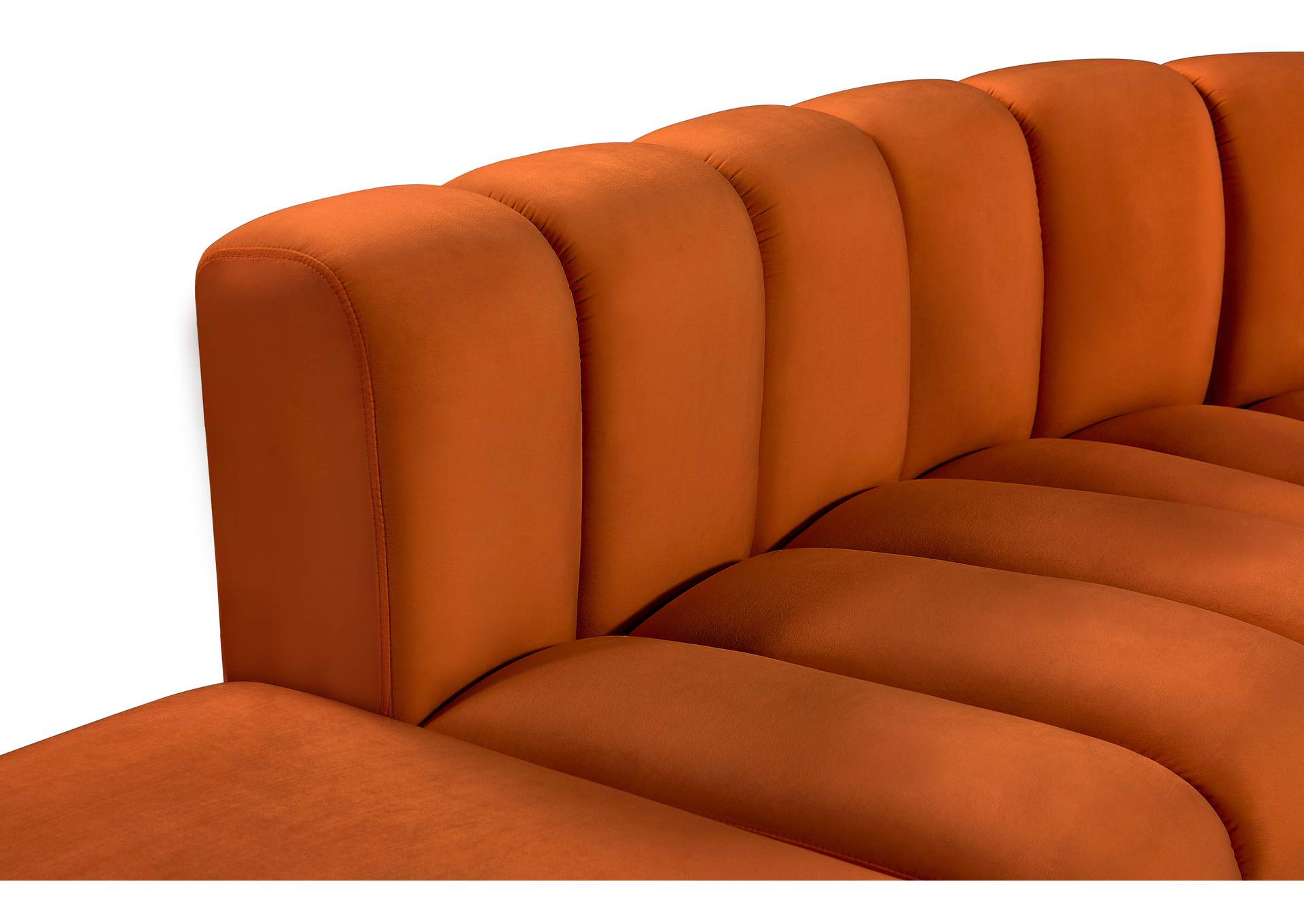 Arc Cognac Velvet Modular Sofa