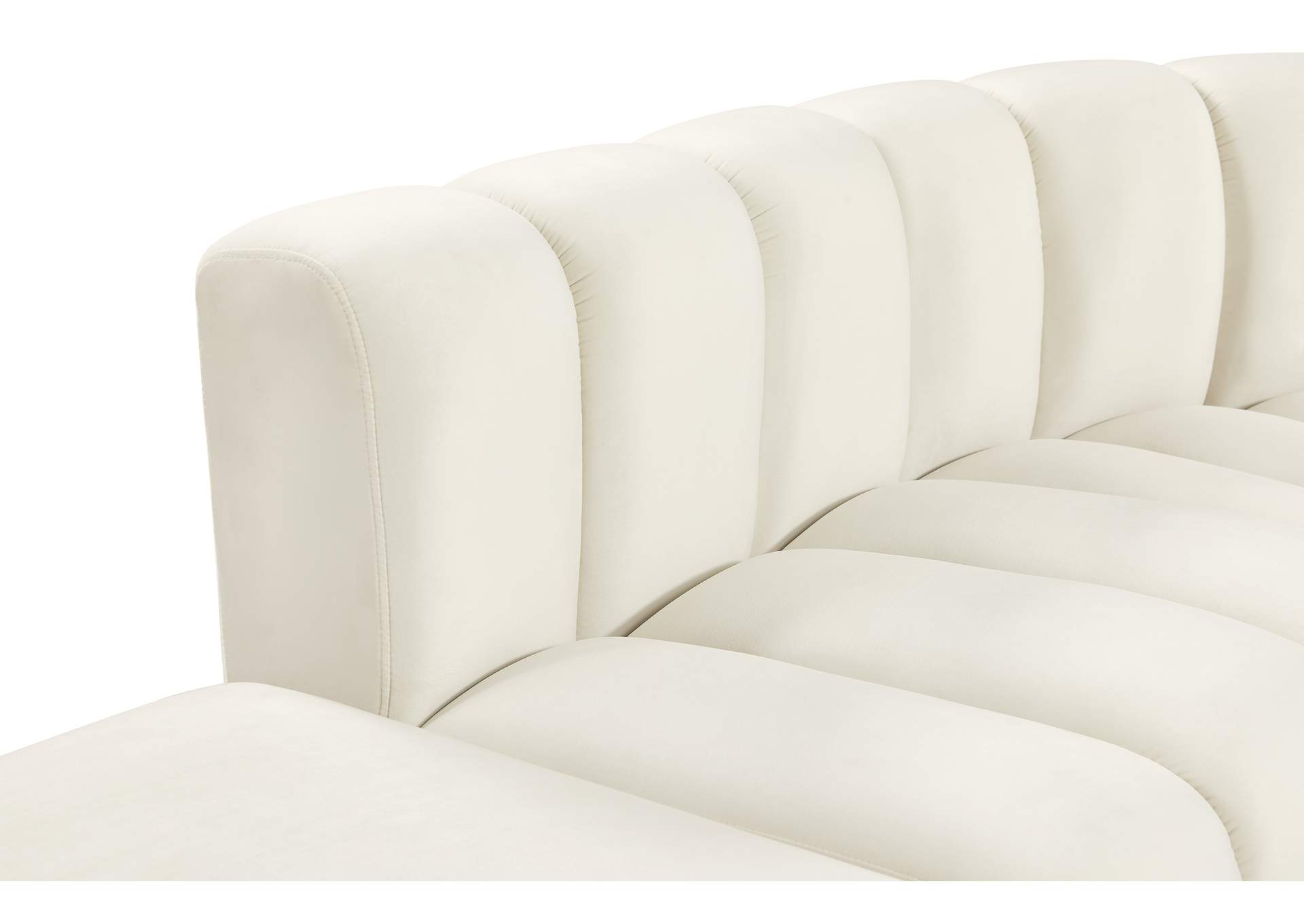 Arc Cream Velvet Modular Sofa
