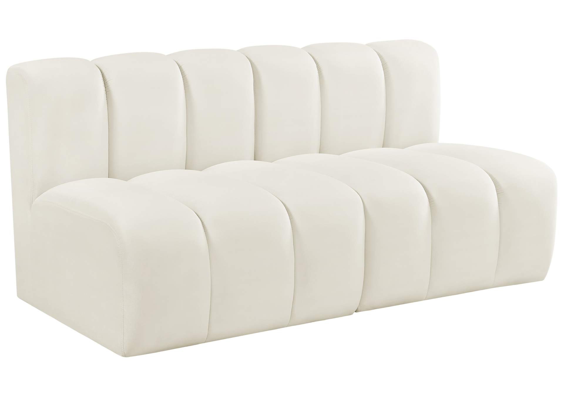Arc Cream Velvet Modular Sofa