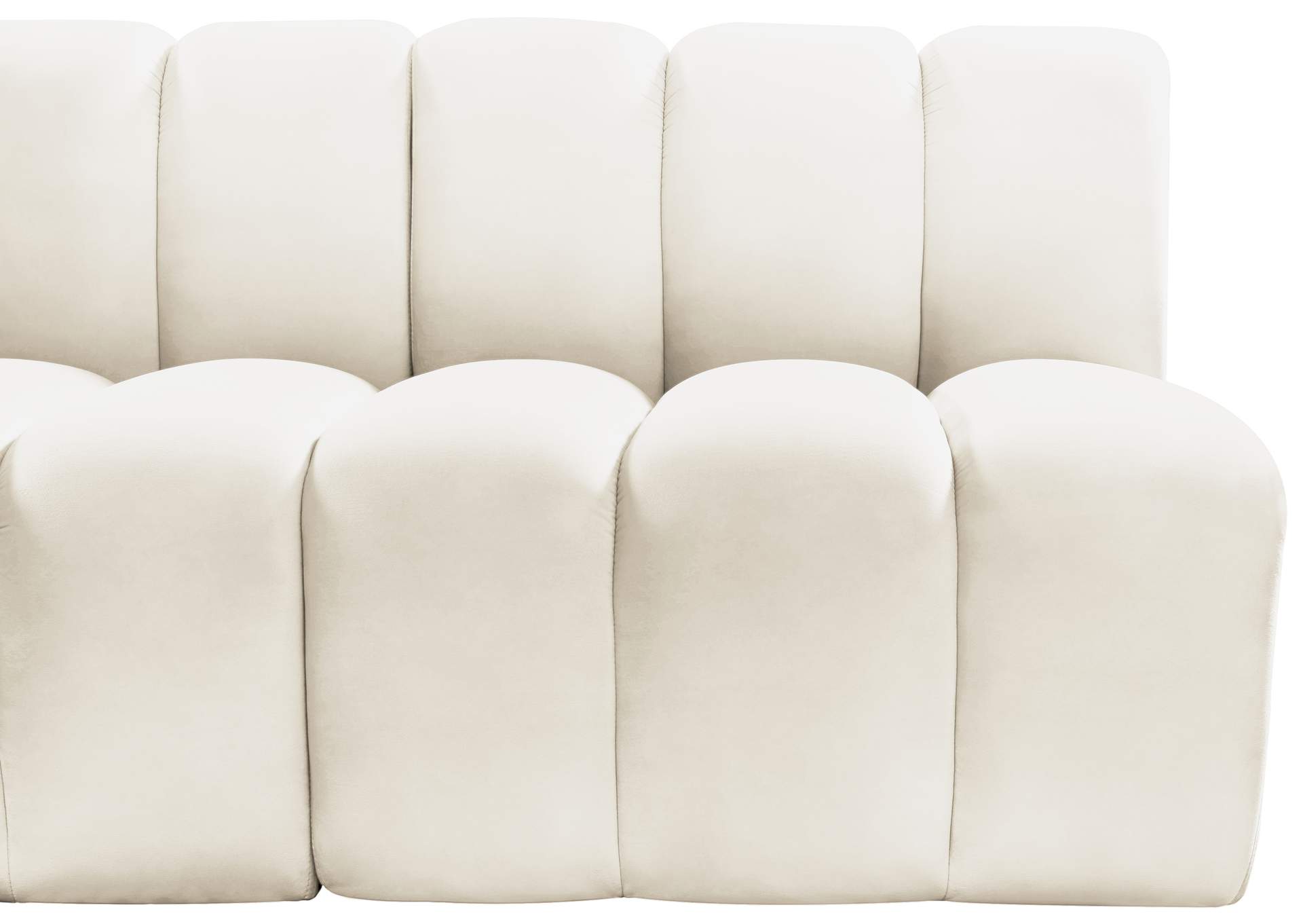 Arc Cream Velvet Modular Sofa