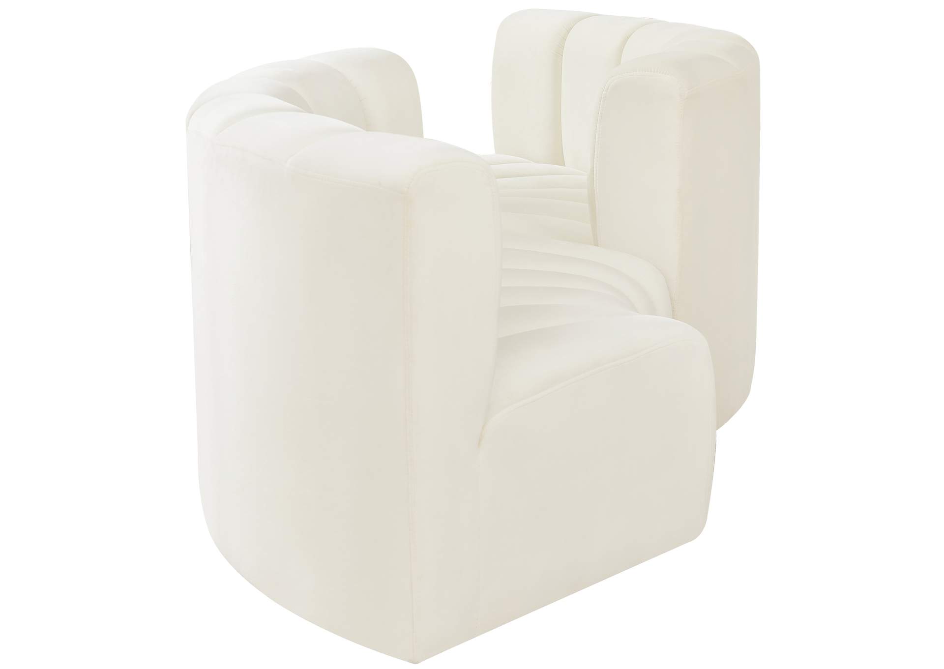 Arc Cream Velvet Modular Sofa