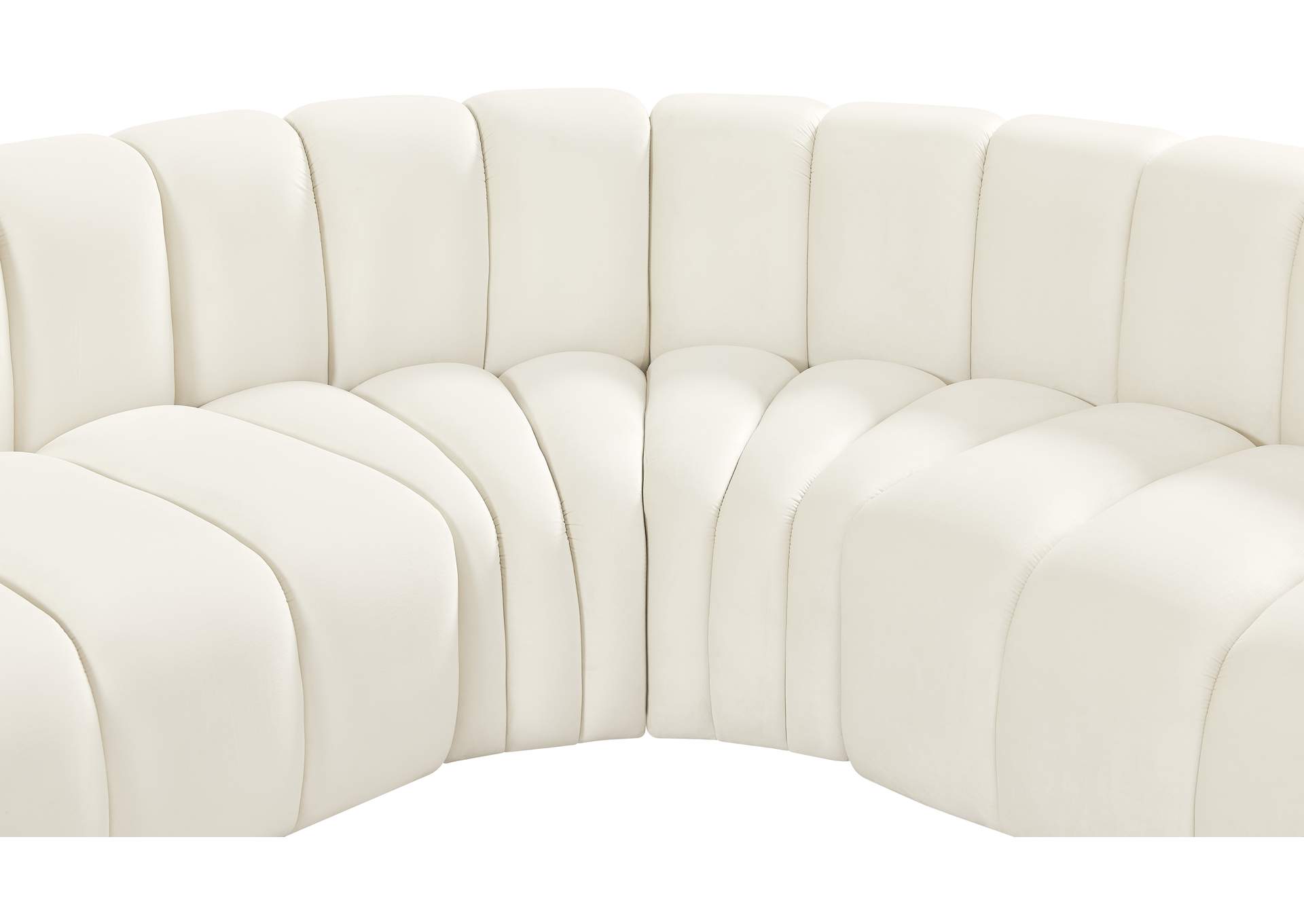 Arc Cream Velvet Modular Sofa
