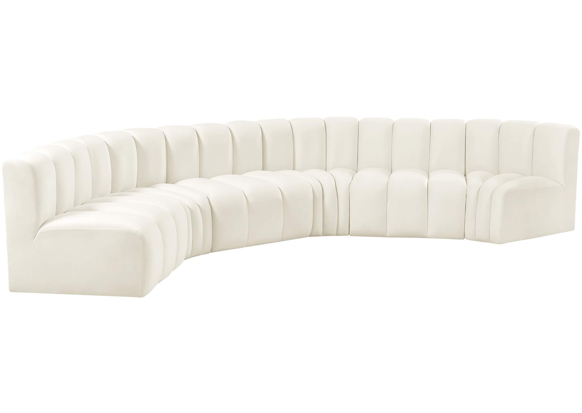 Arc Cream Velvet Modular Sofa
