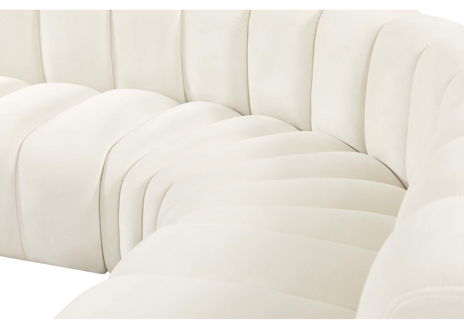 Arc Cream Velvet Modular Sofa