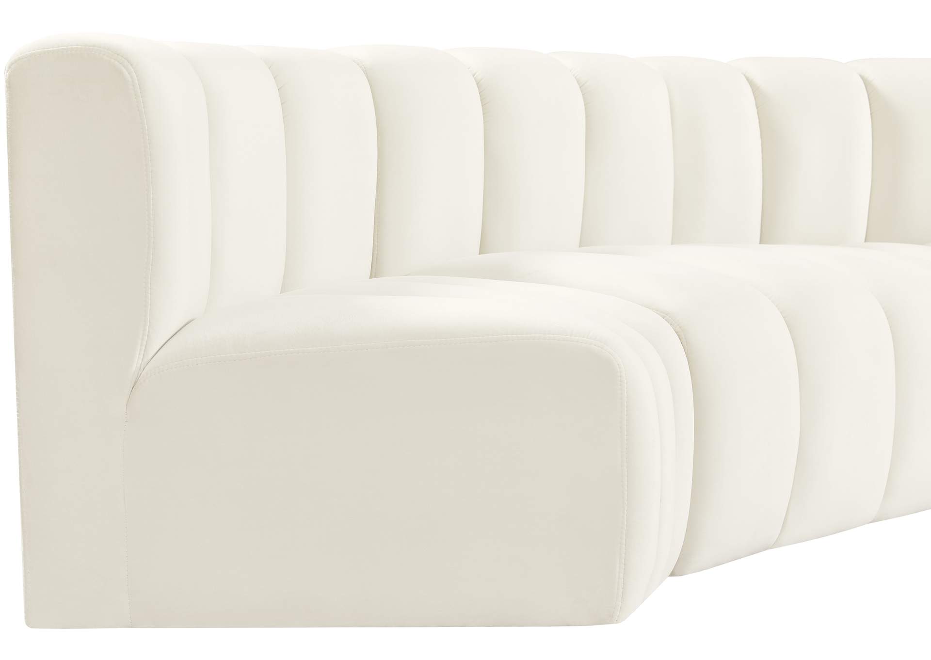 Arc Cream Velvet Modular Sofa