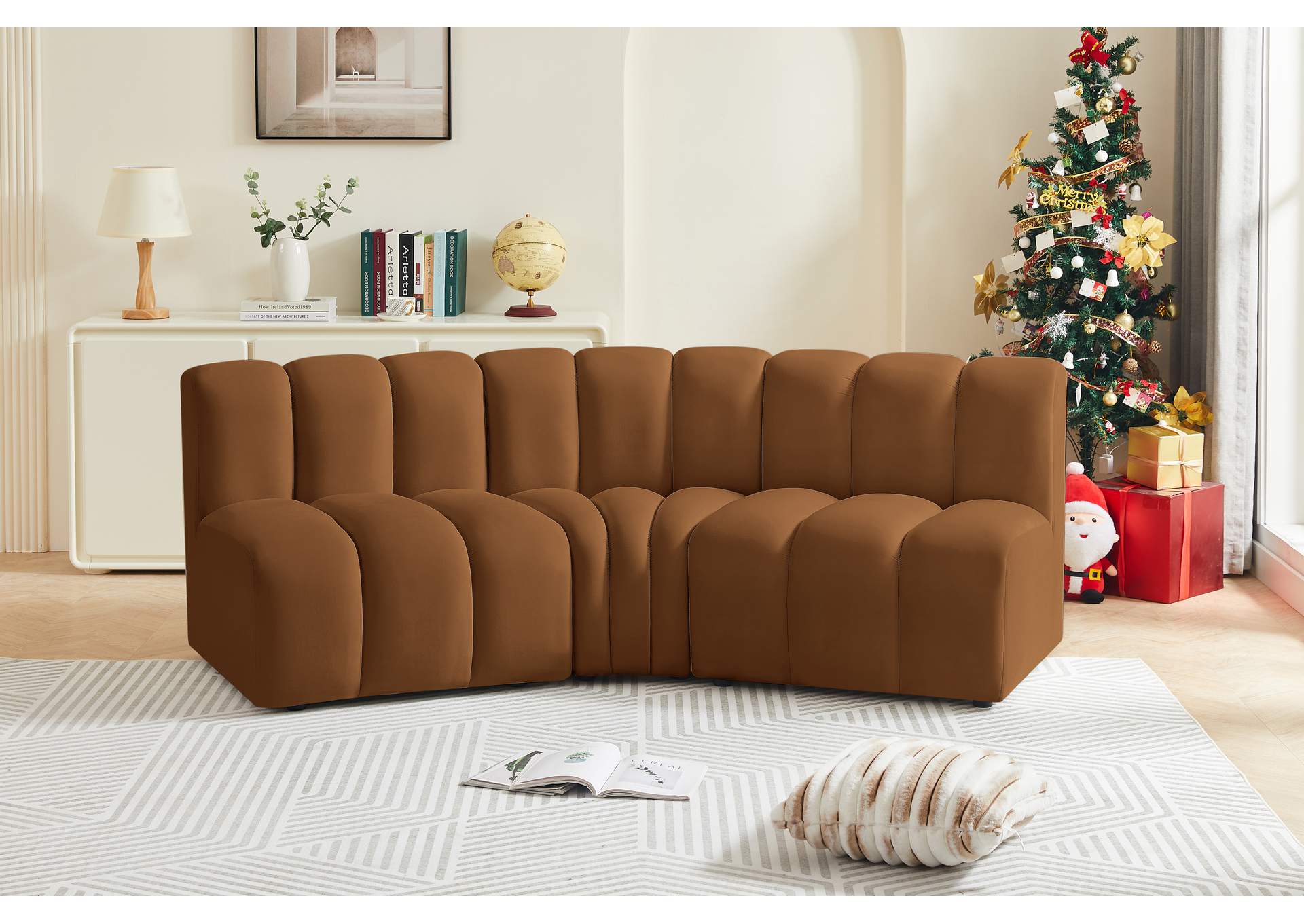 Arc Saddle Velvet Modular Sofa