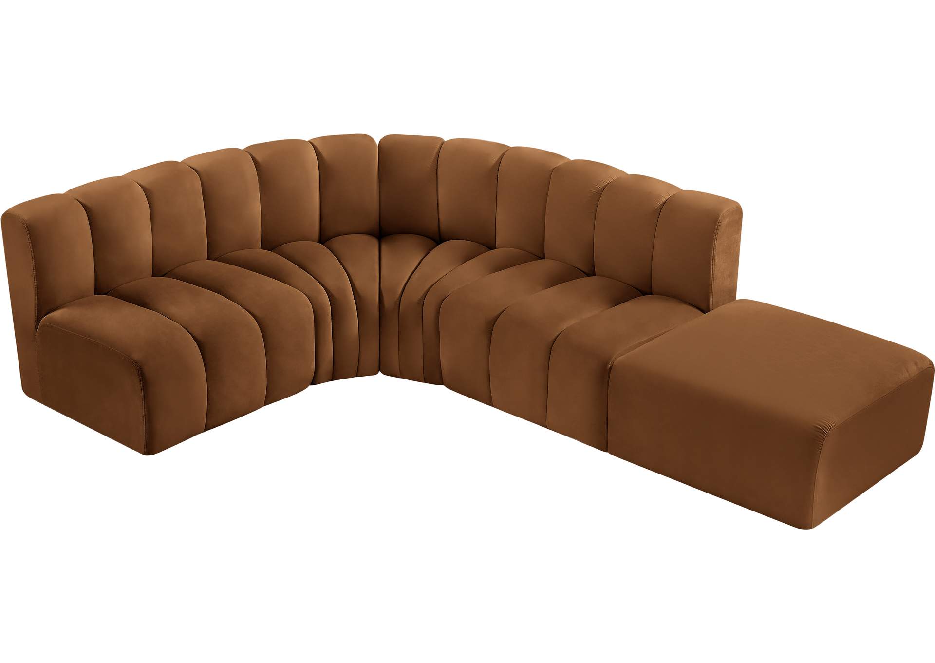Arc Saddle Velvet Modular Sofa
