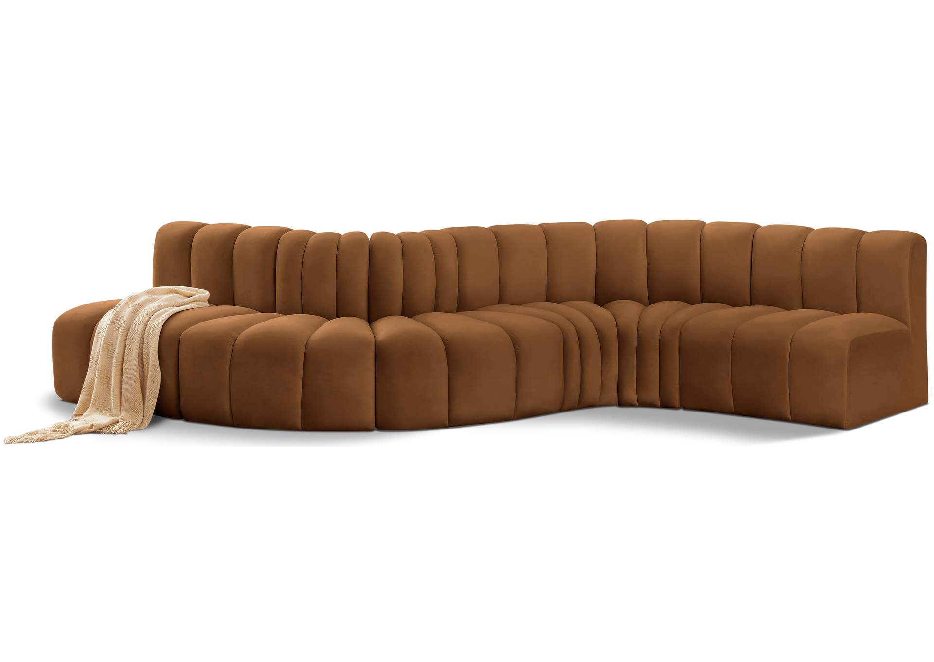 Arc Saddle Velvet Modular Sofa