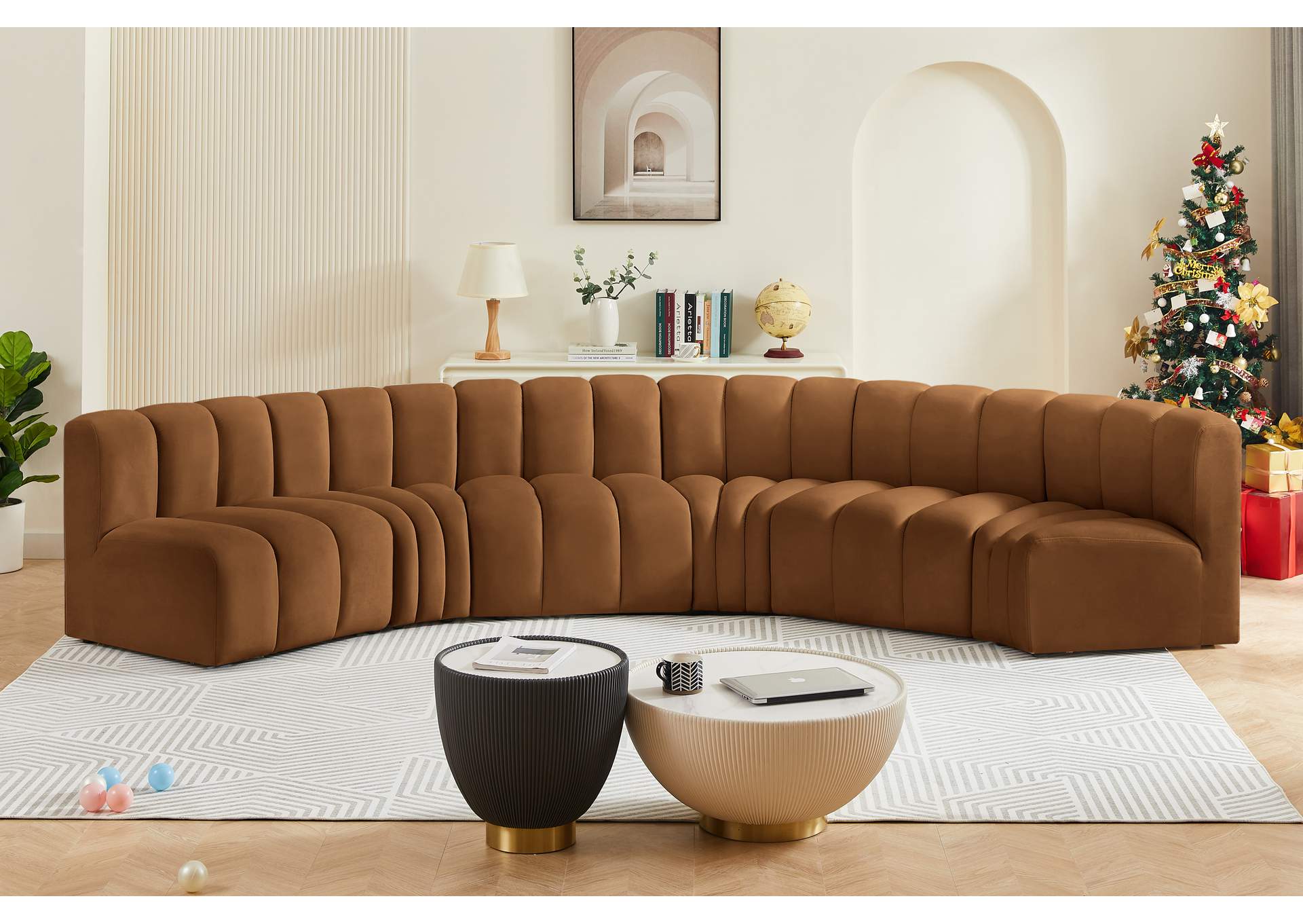 Arc Saddle Velvet Modular Sofa