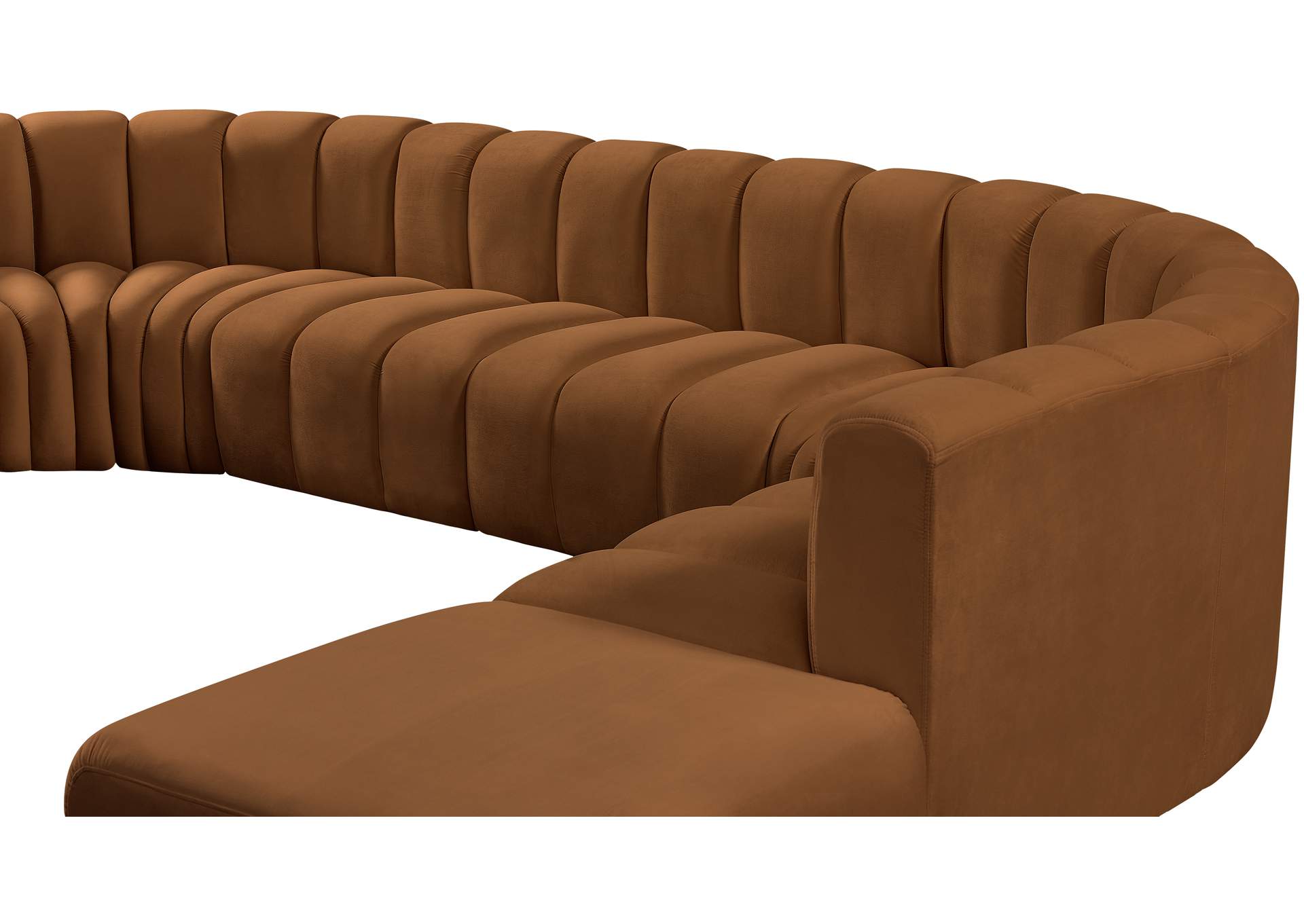 Arc Saddle Velvet Modular Sofa