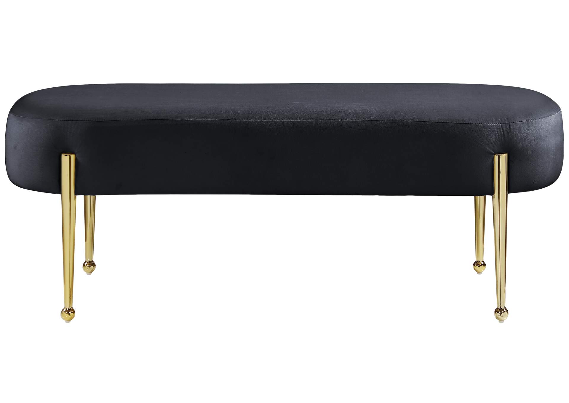 Gia Black Velvet Bench