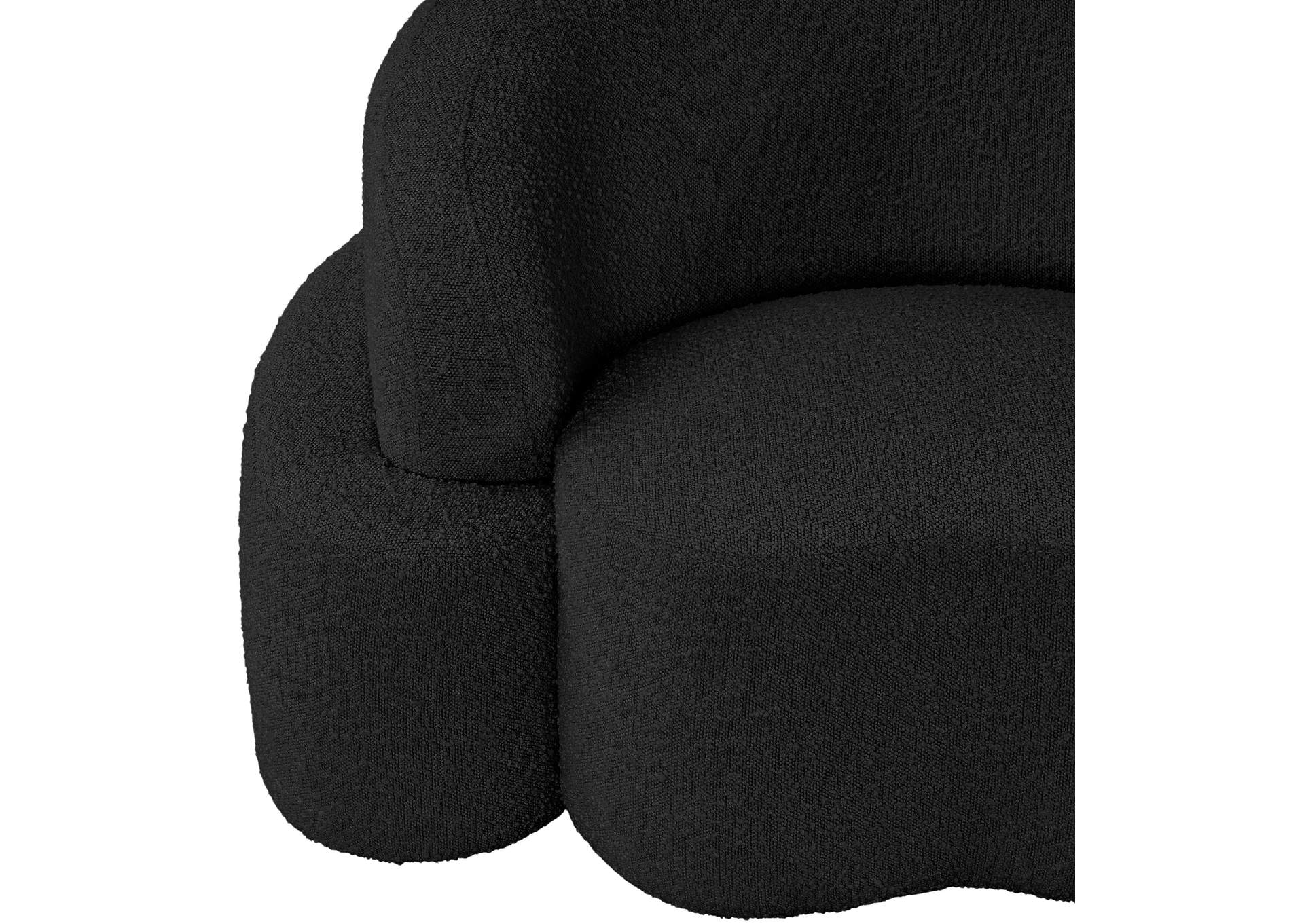 Principessa Black Boucle Fabric Chair