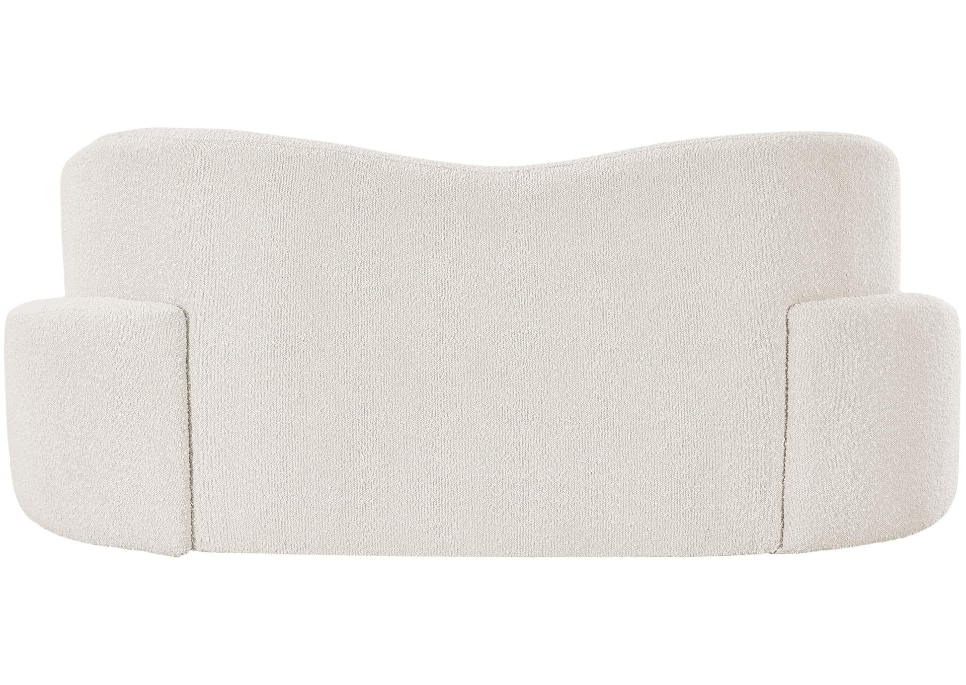 Principessa Cream Boucle Fabric Loveseat
