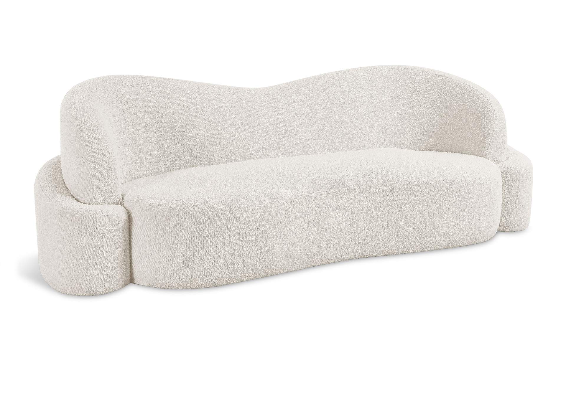 Principessa Cream Boucle Fabric Sofa