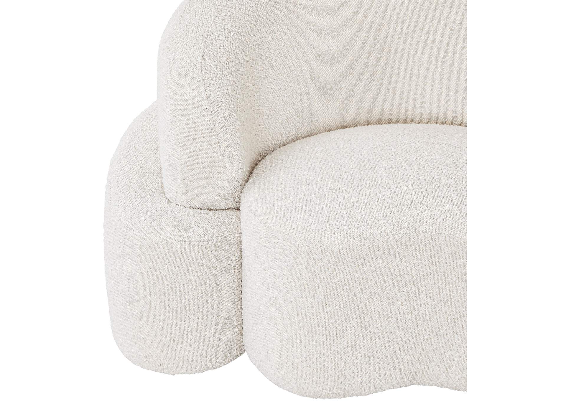 Principessa Cream Boucle Fabric Sofa