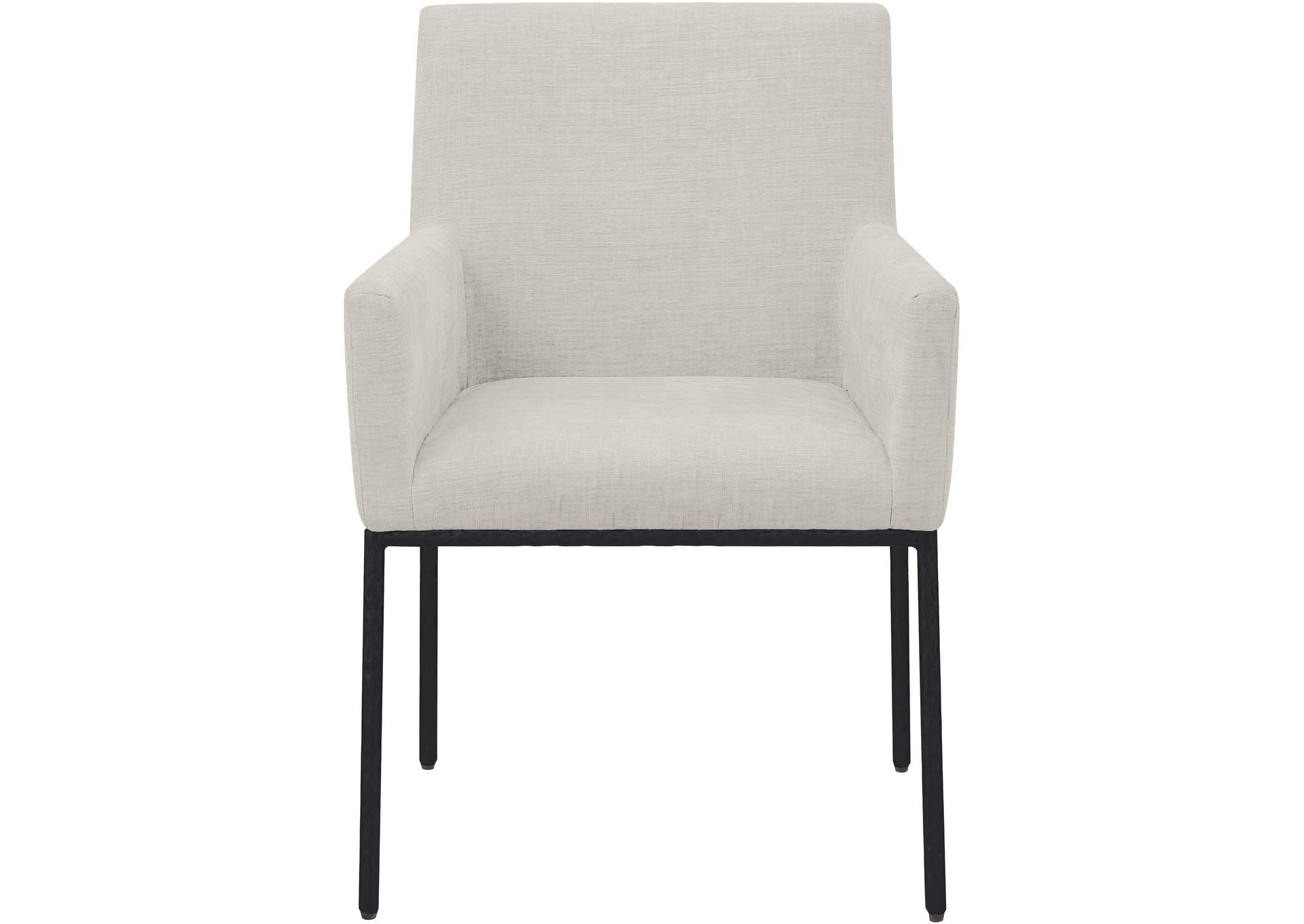 Reeves Cream Chenille Fabric Dining Chair image 4