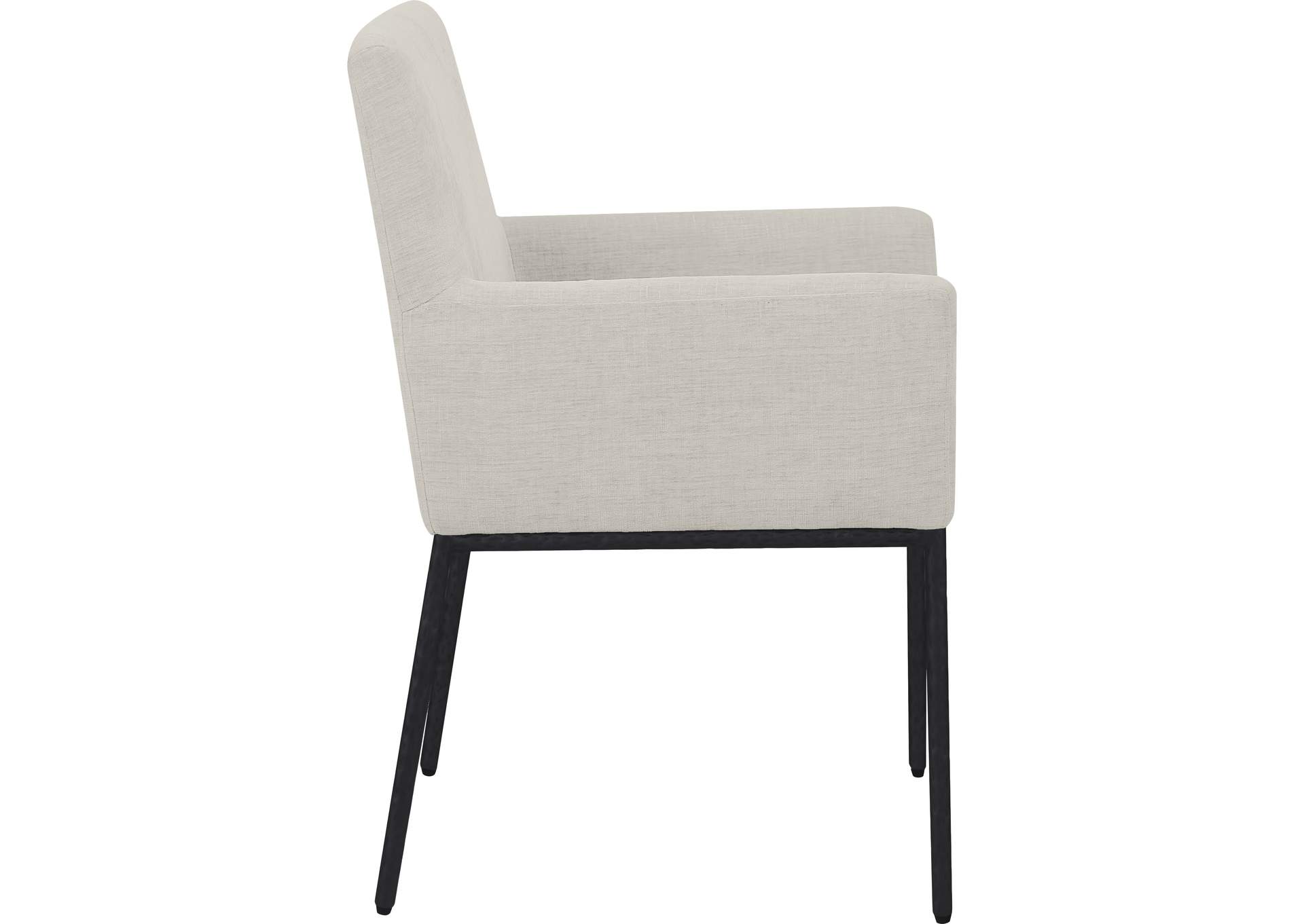 Reeves Cream Chenille Fabric Dining Chair image 5