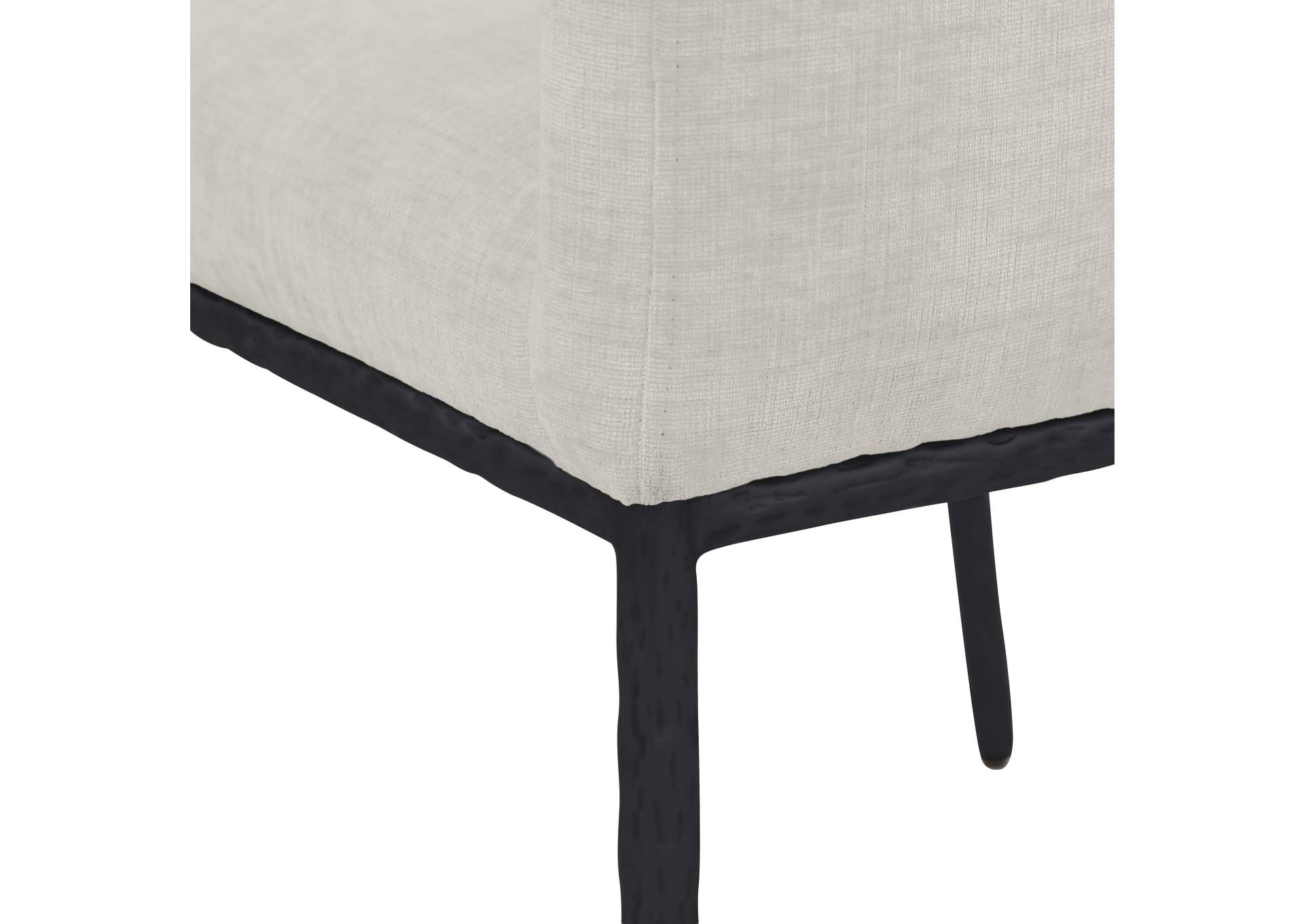 Reeves Cream Chenille Fabric Dining Chair image 8
