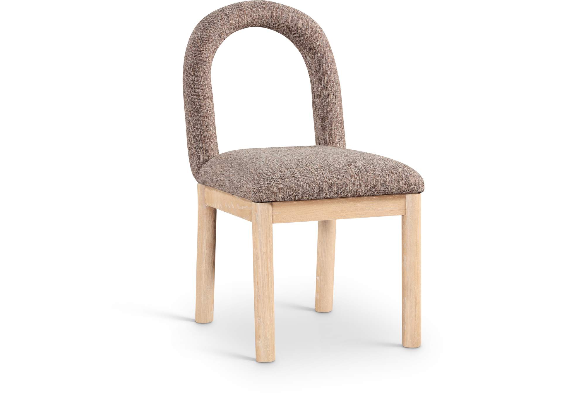 Conrad Brown Linen Textured Fabric Dining Chair