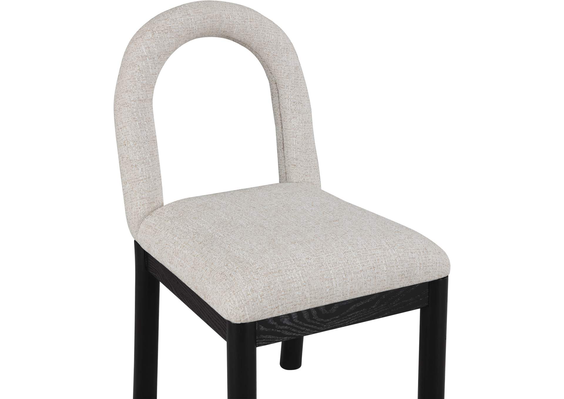 Conrad Beige Linen Textured Fabric Dining Chair
