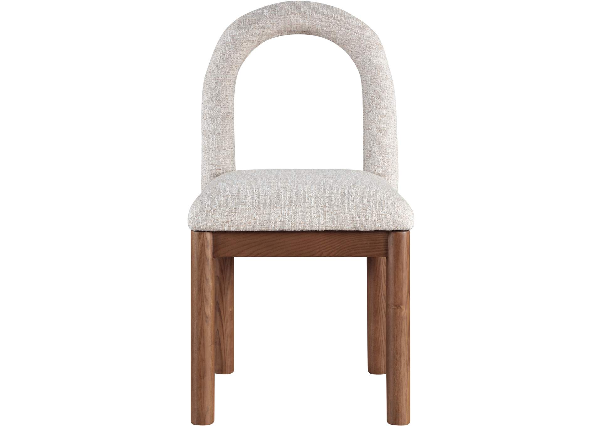 Conrad Beige Linen Textured Fabric Dining Chair image 4