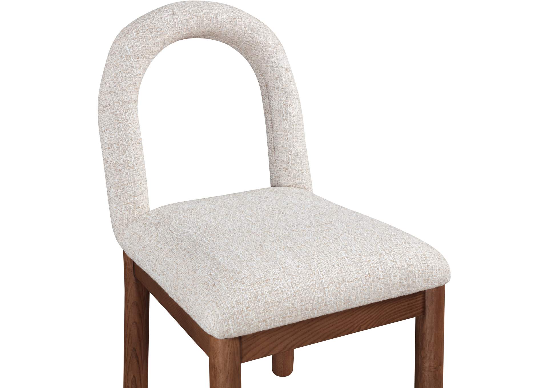 Conrad Beige Linen Textured Fabric Dining Chair image 7