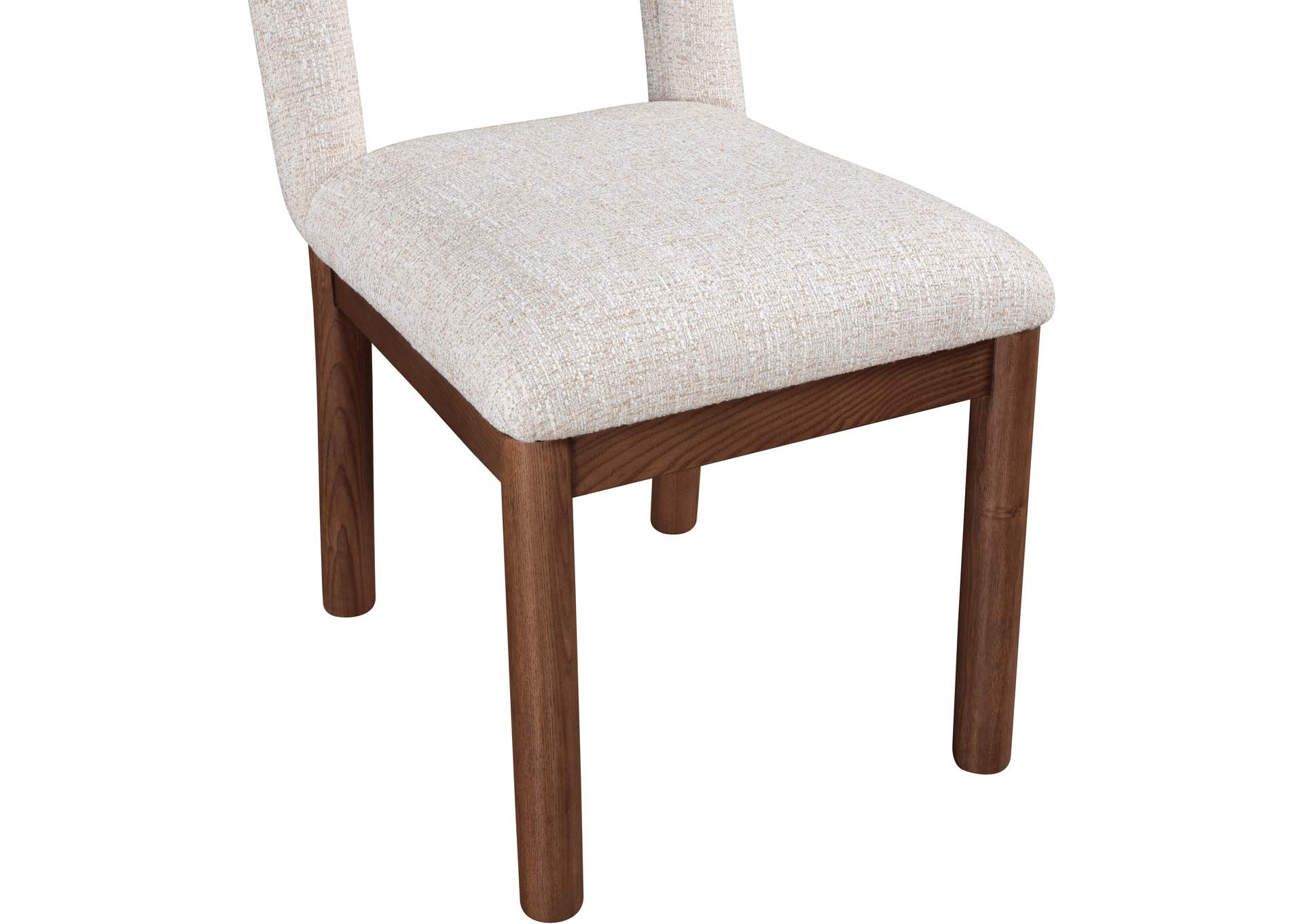Conrad Beige Linen Textured Fabric Dining Chair image 8