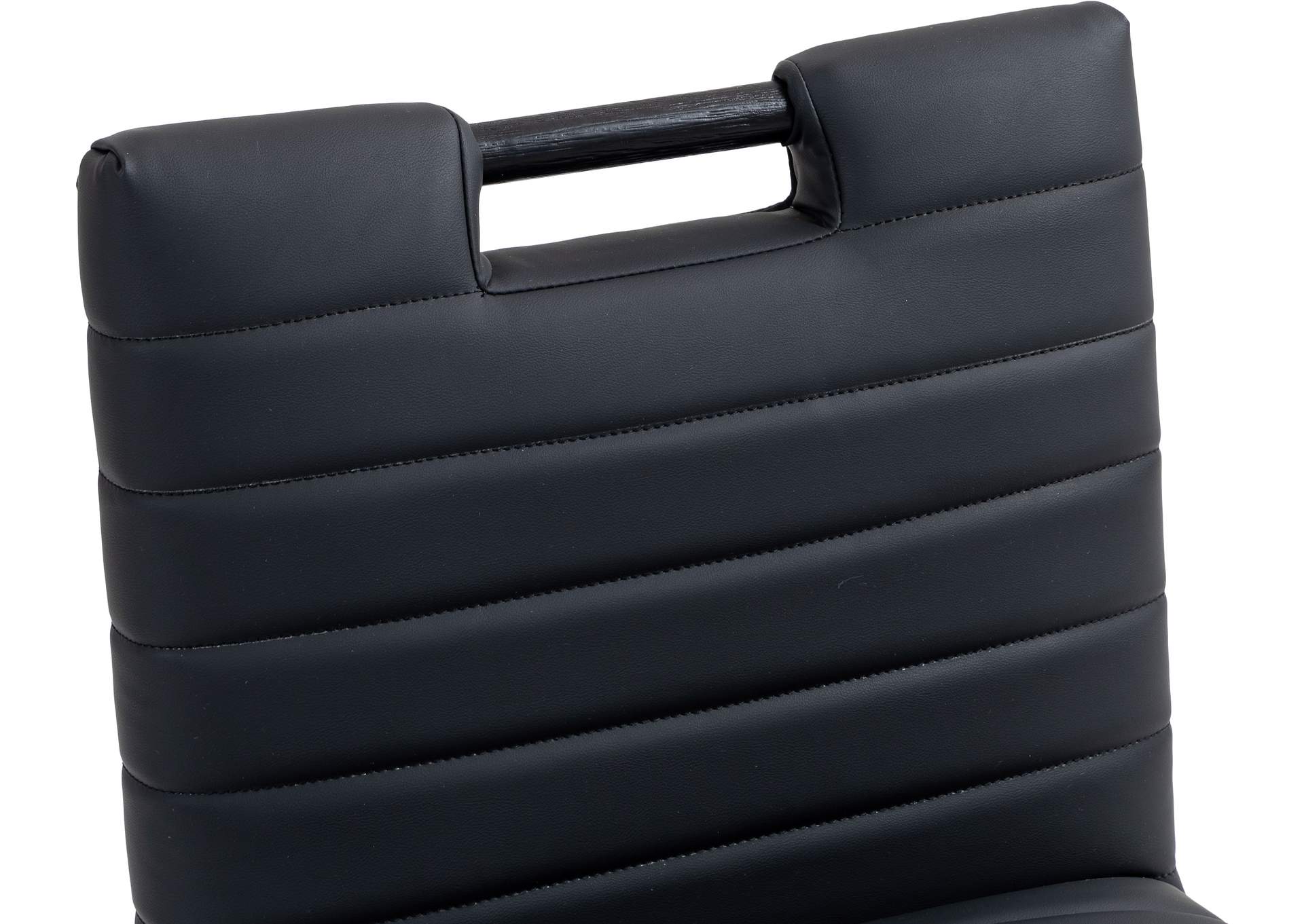 Aimee Black Vegan Leather Dining Side Chair