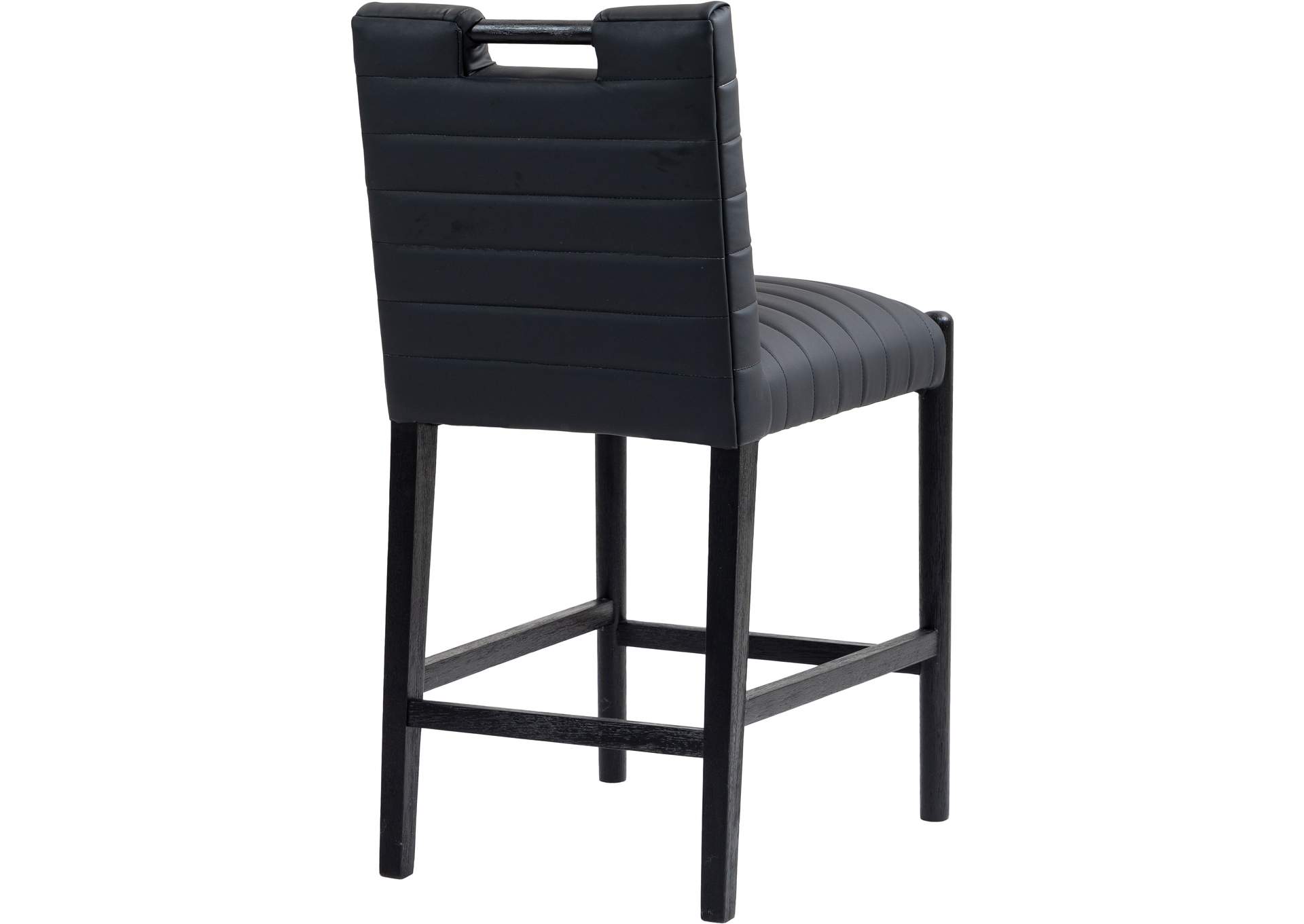 Aimee Black Vegan Leather Counter Stool