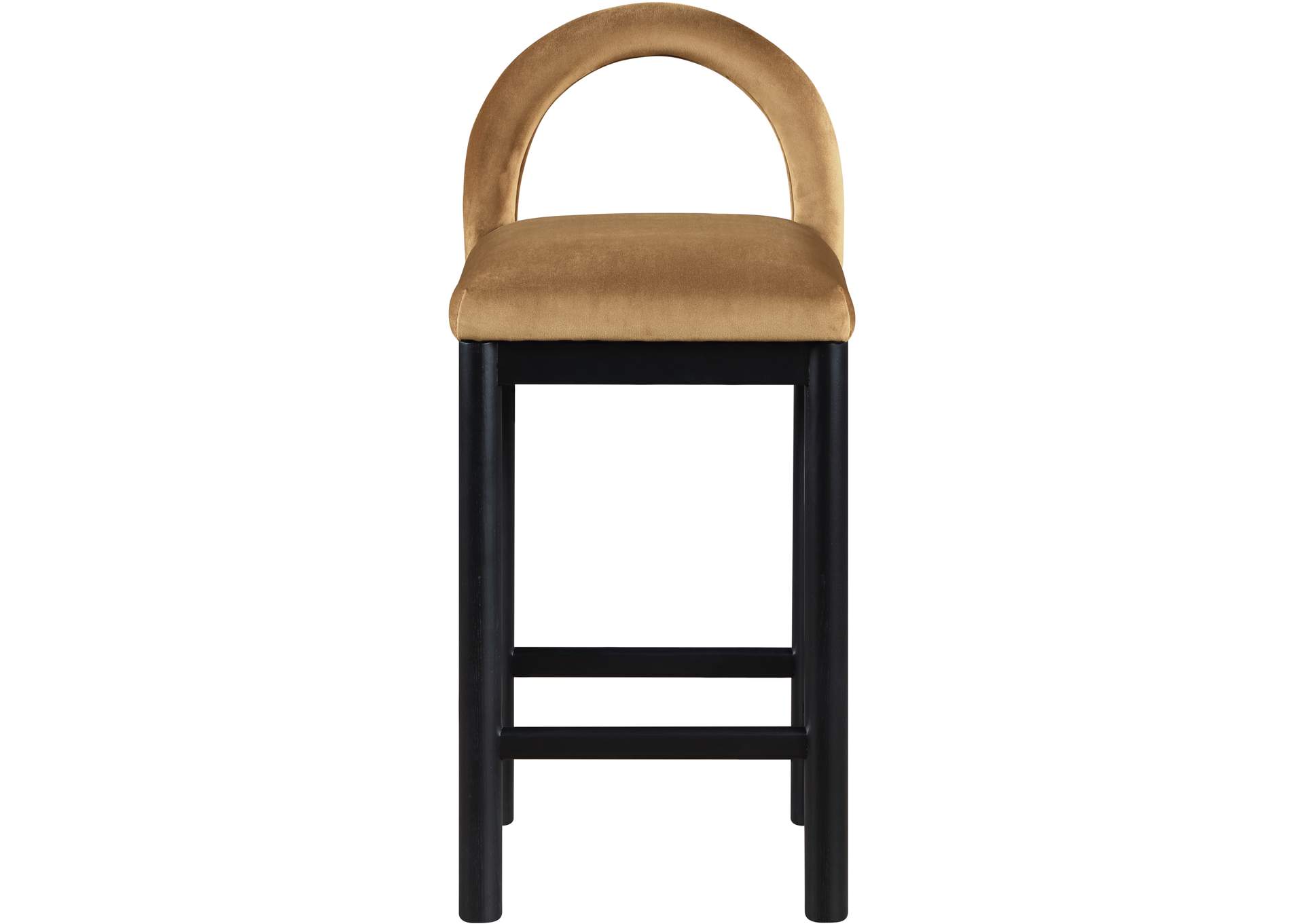 Conrad Saddle Velvet Counter Stool image 4