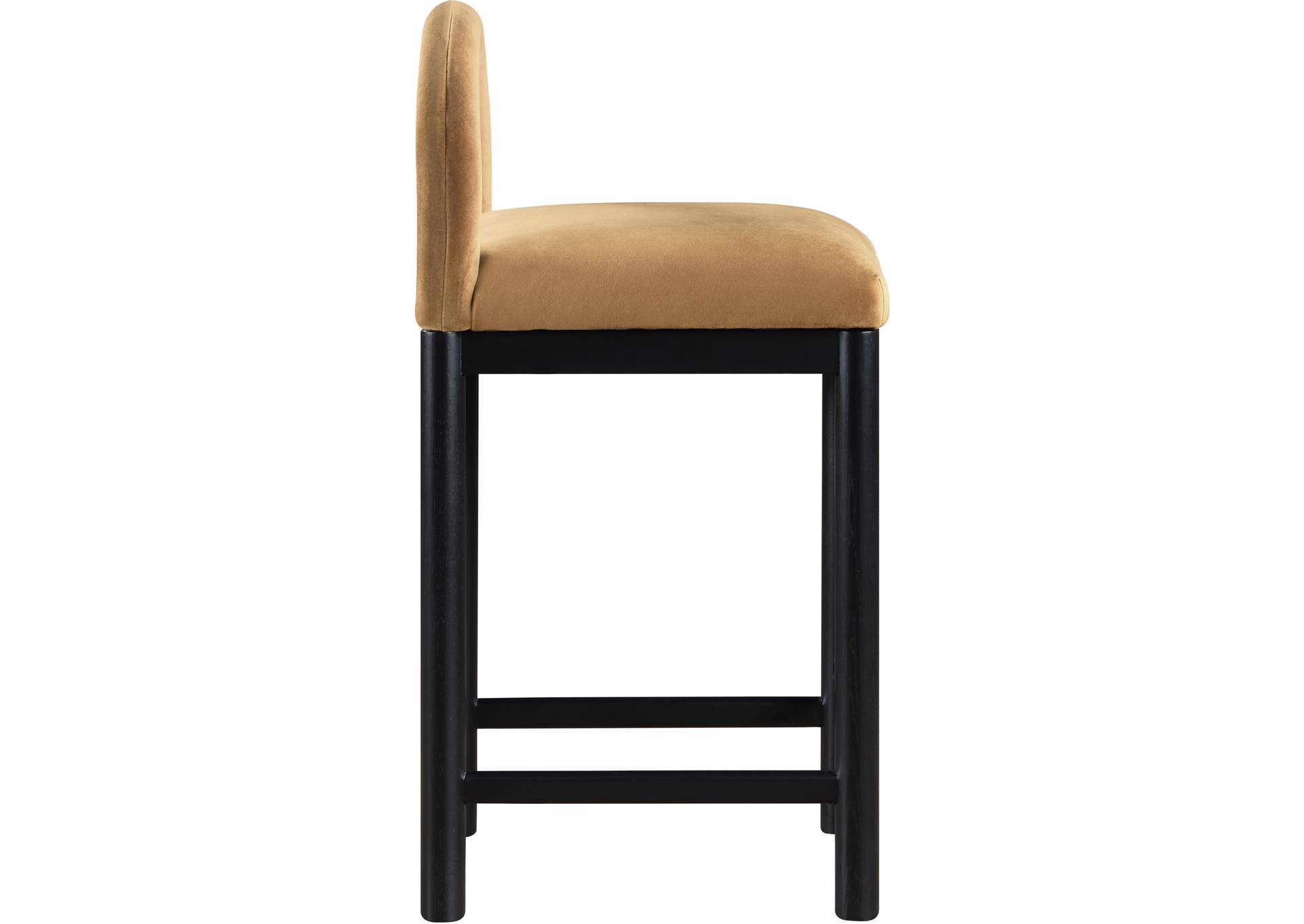 Conrad Saddle Velvet Counter Stool image 5