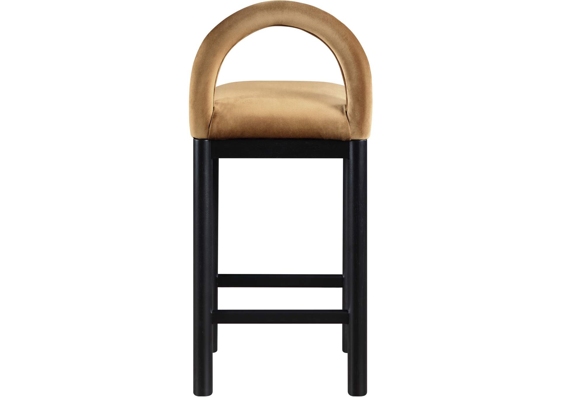 Conrad Saddle Velvet Counter Stool image 6