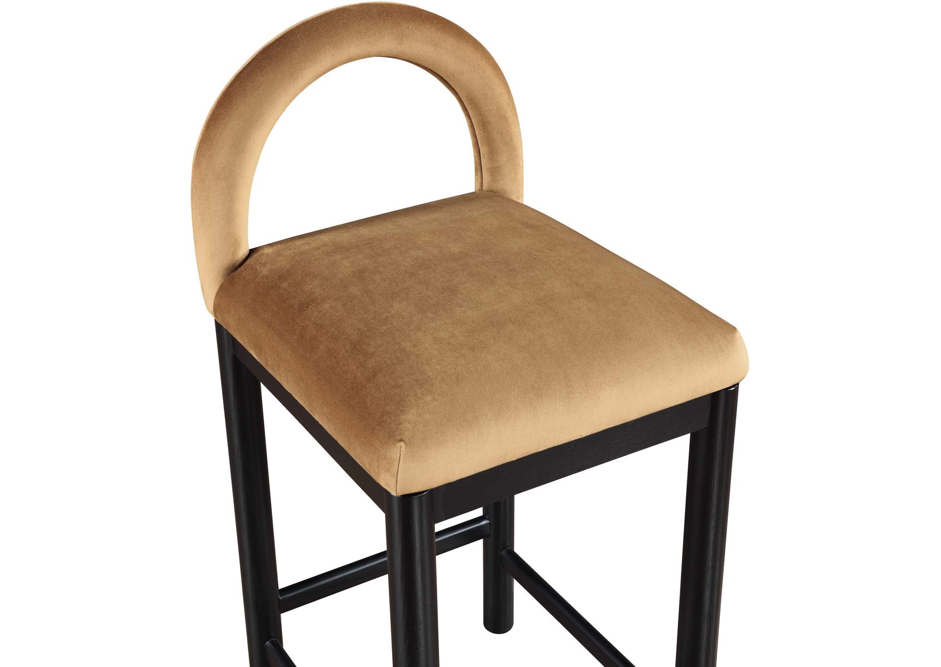 Conrad Saddle Velvet Counter Stool image 7