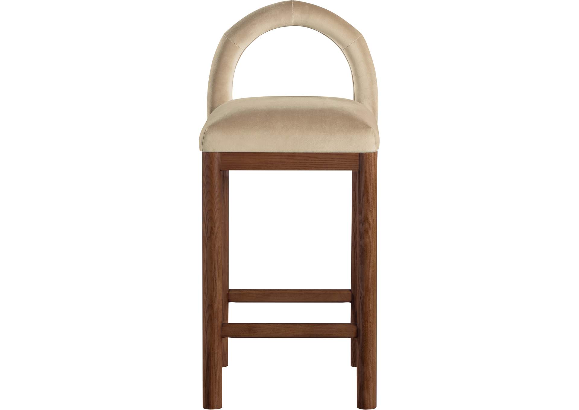 Conrad Beige Velvet Counter Stool