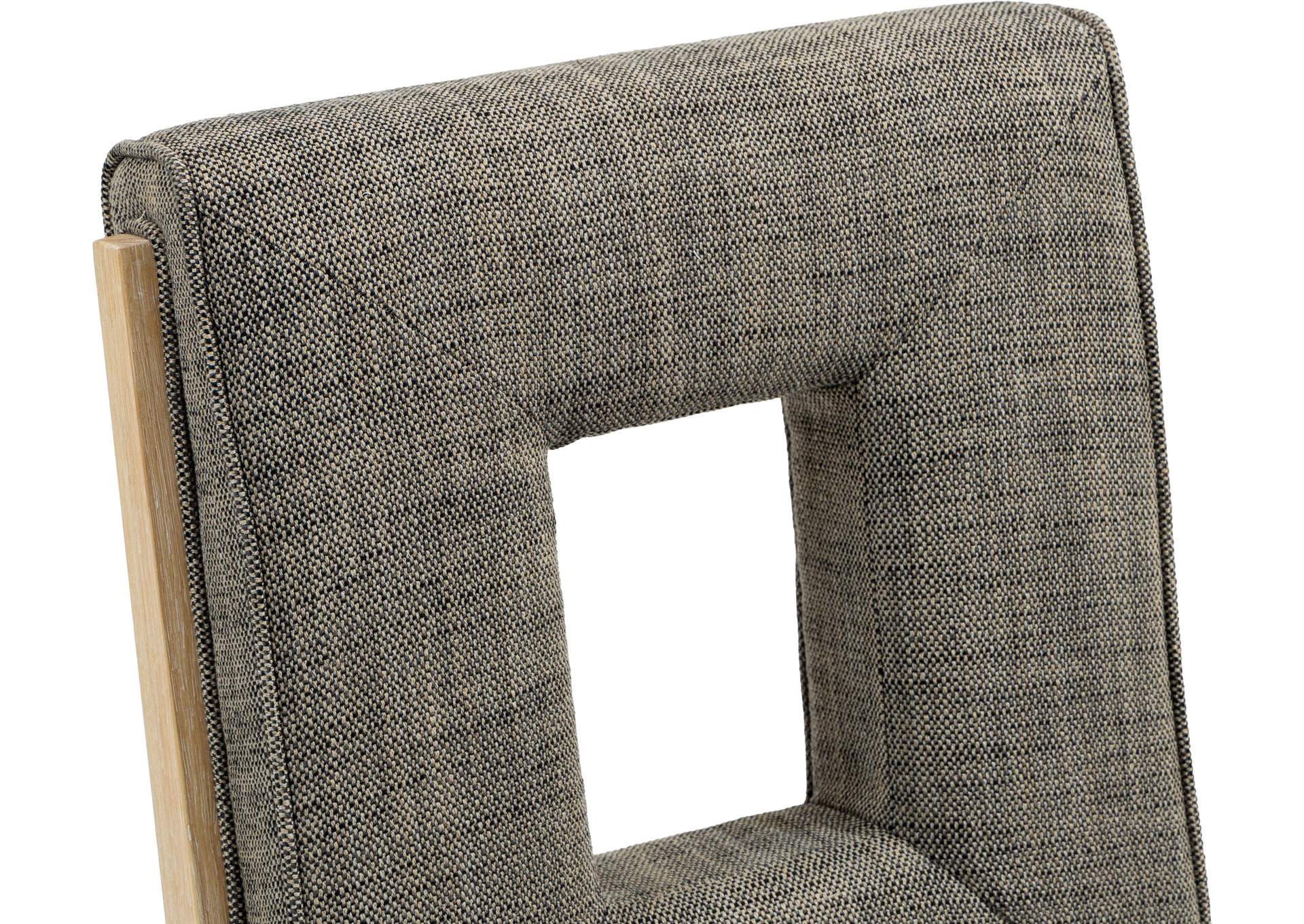 Gwendolyn Grey Linen Textured Fabric Dining Side Chair
