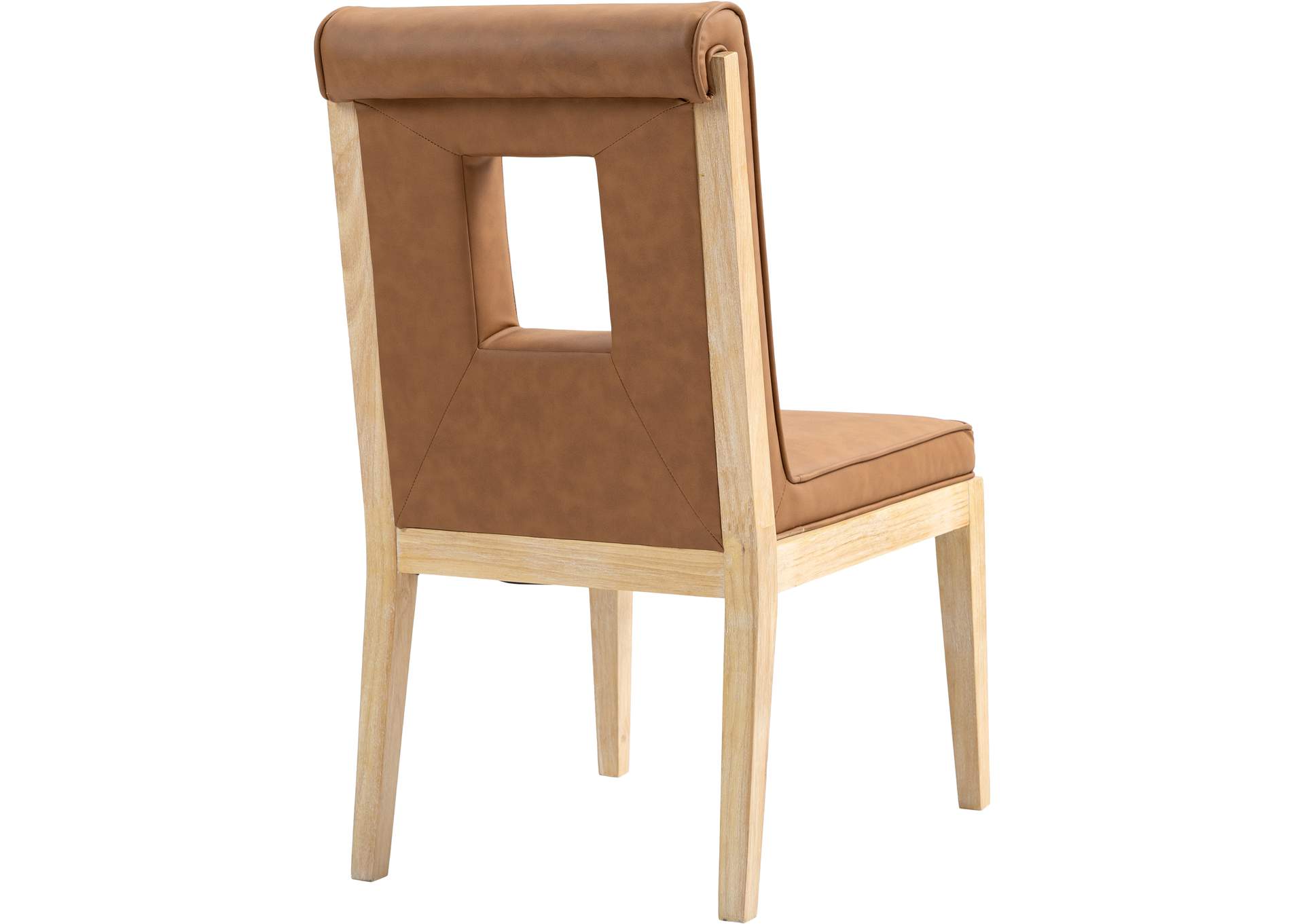Gwendolyn Cognac Vegan Leather Dining Side Chair