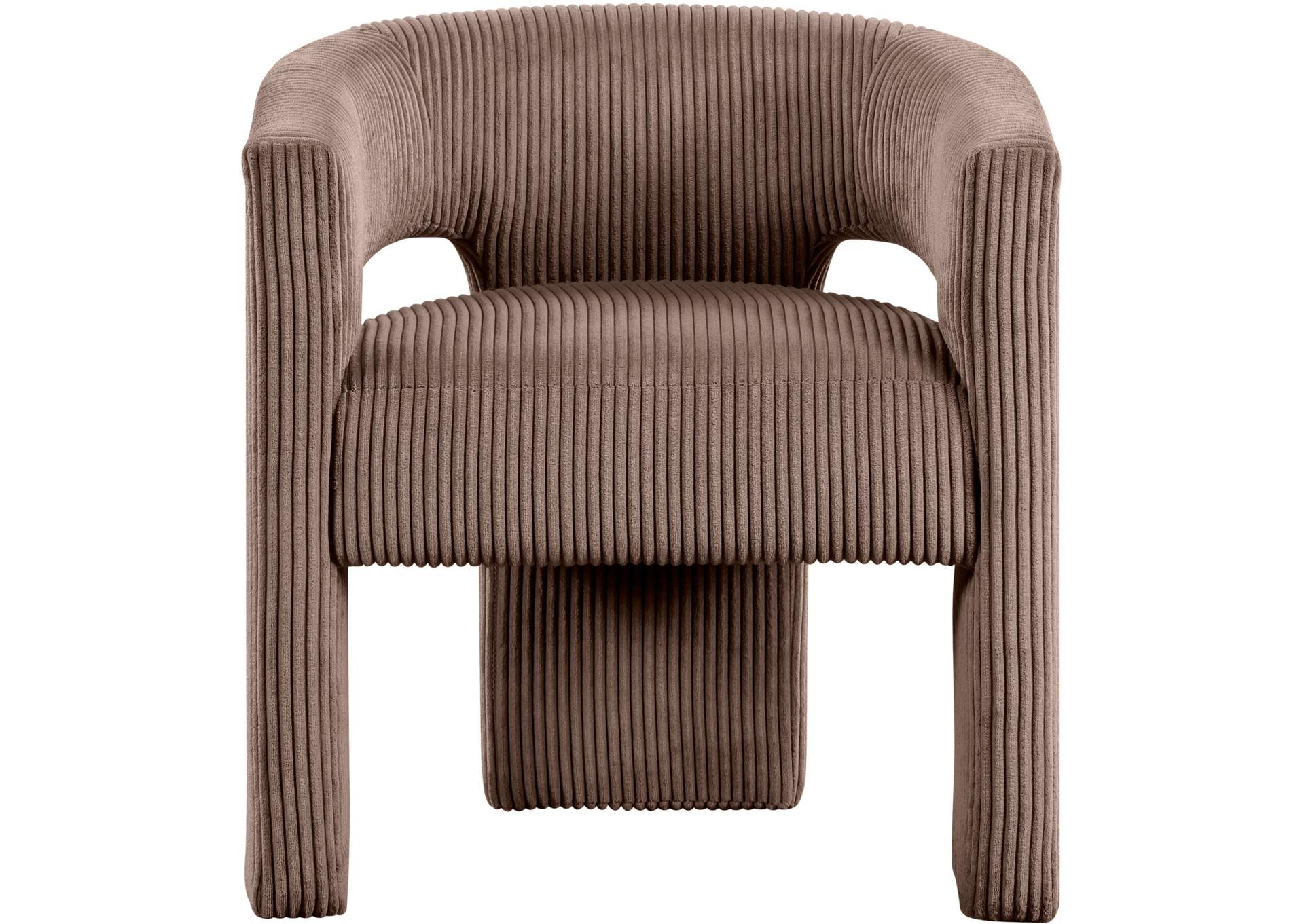 Riz Brown Corduroy Fabric Accent - Dining Chair