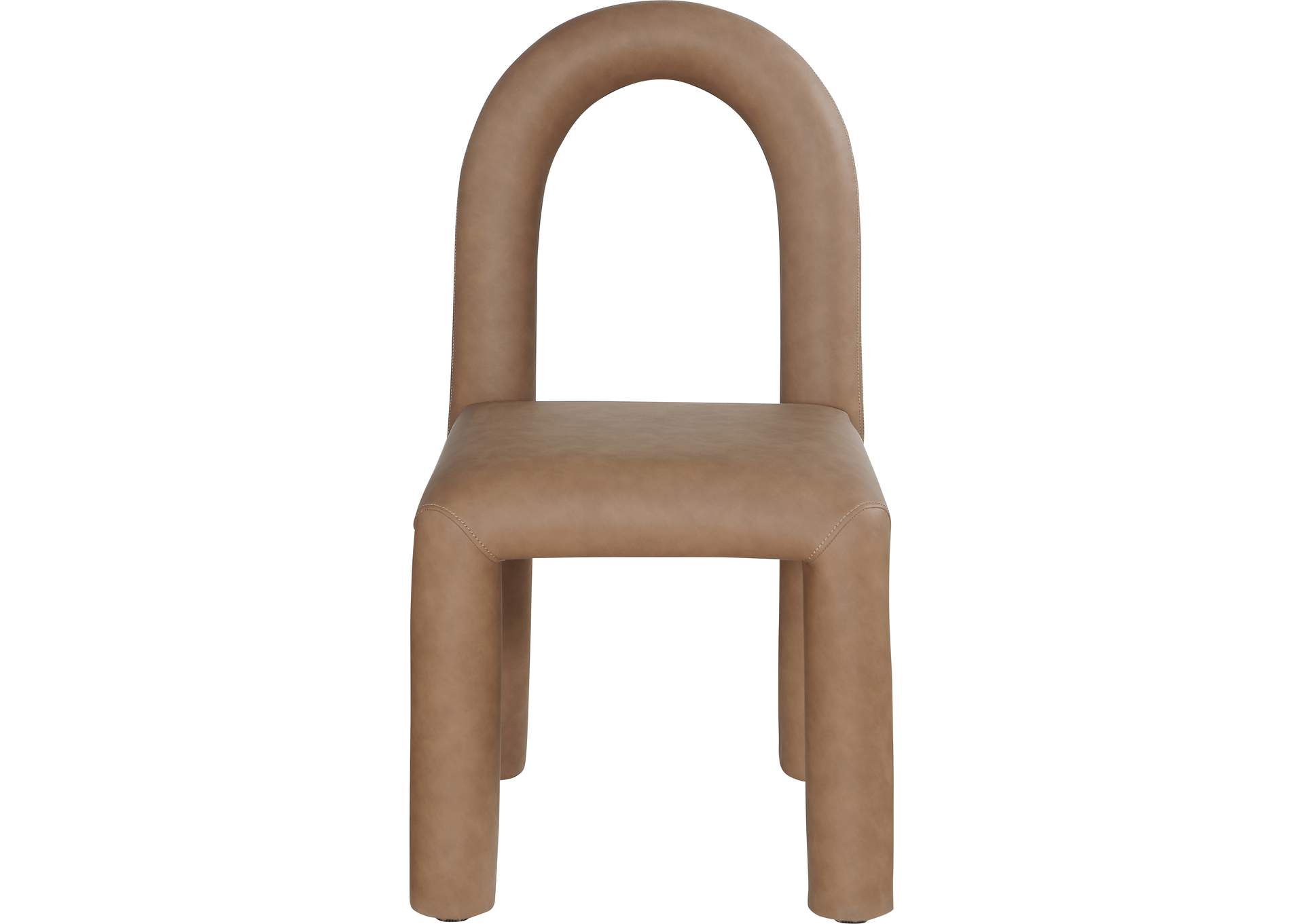 Amari Brown Vegan Leather Dining Chair