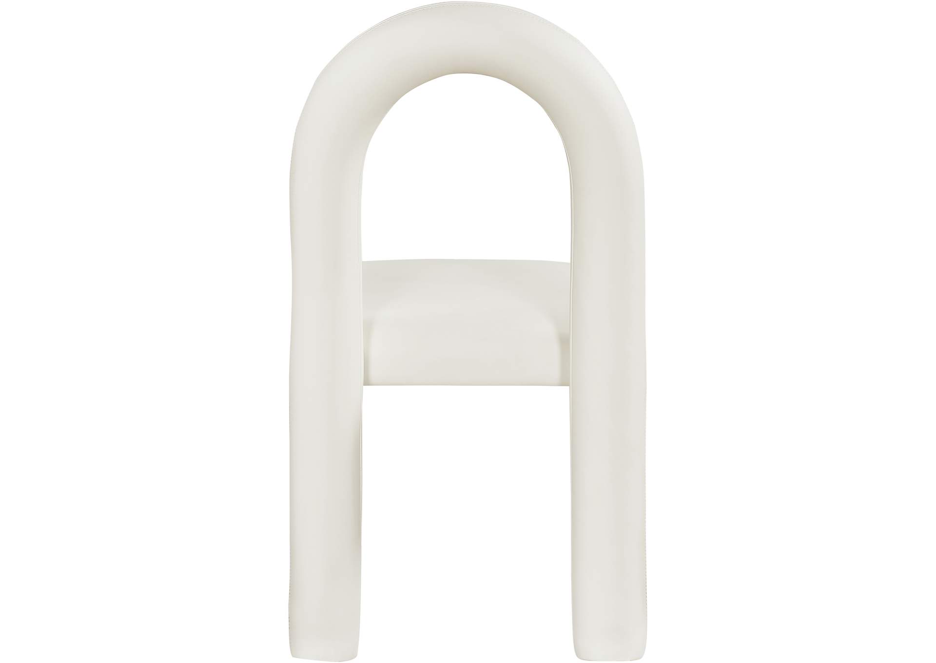 Amari Cream Vegan Leather Dining Chair