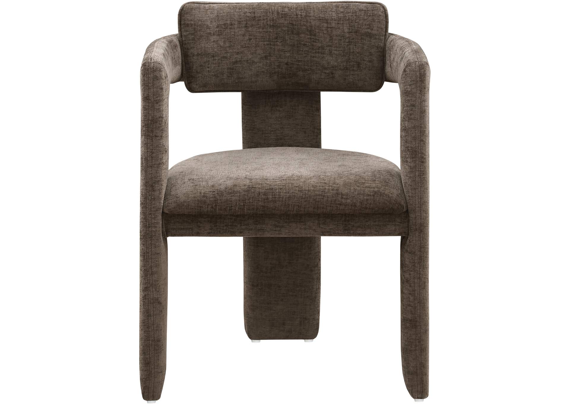 Brenda Brown Chenille Fabric Dining Chair