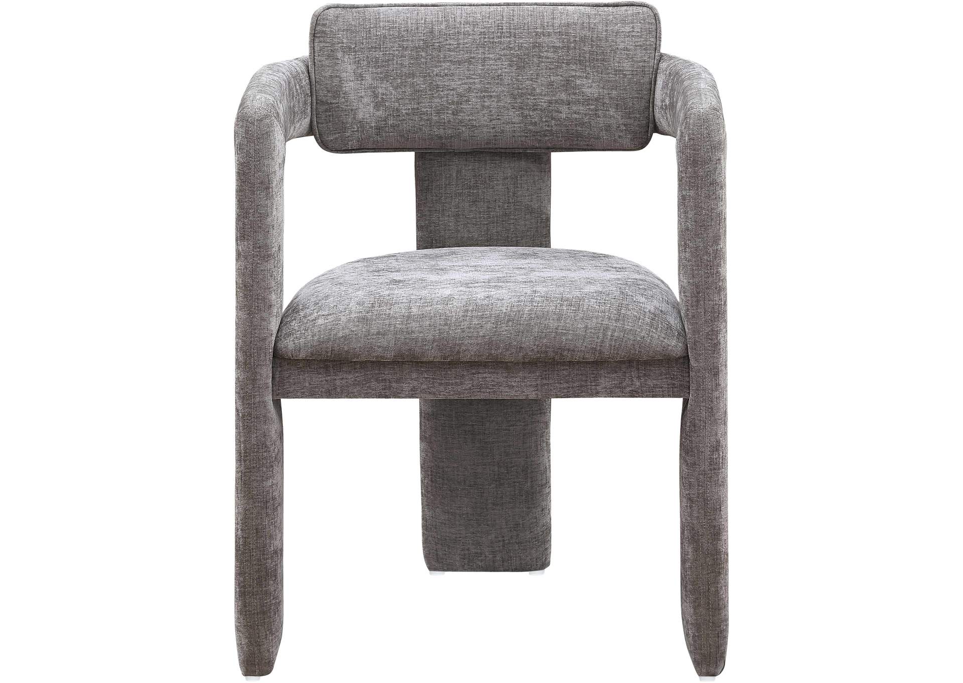 Brenda Grey Chenille Fabric Dining Chair