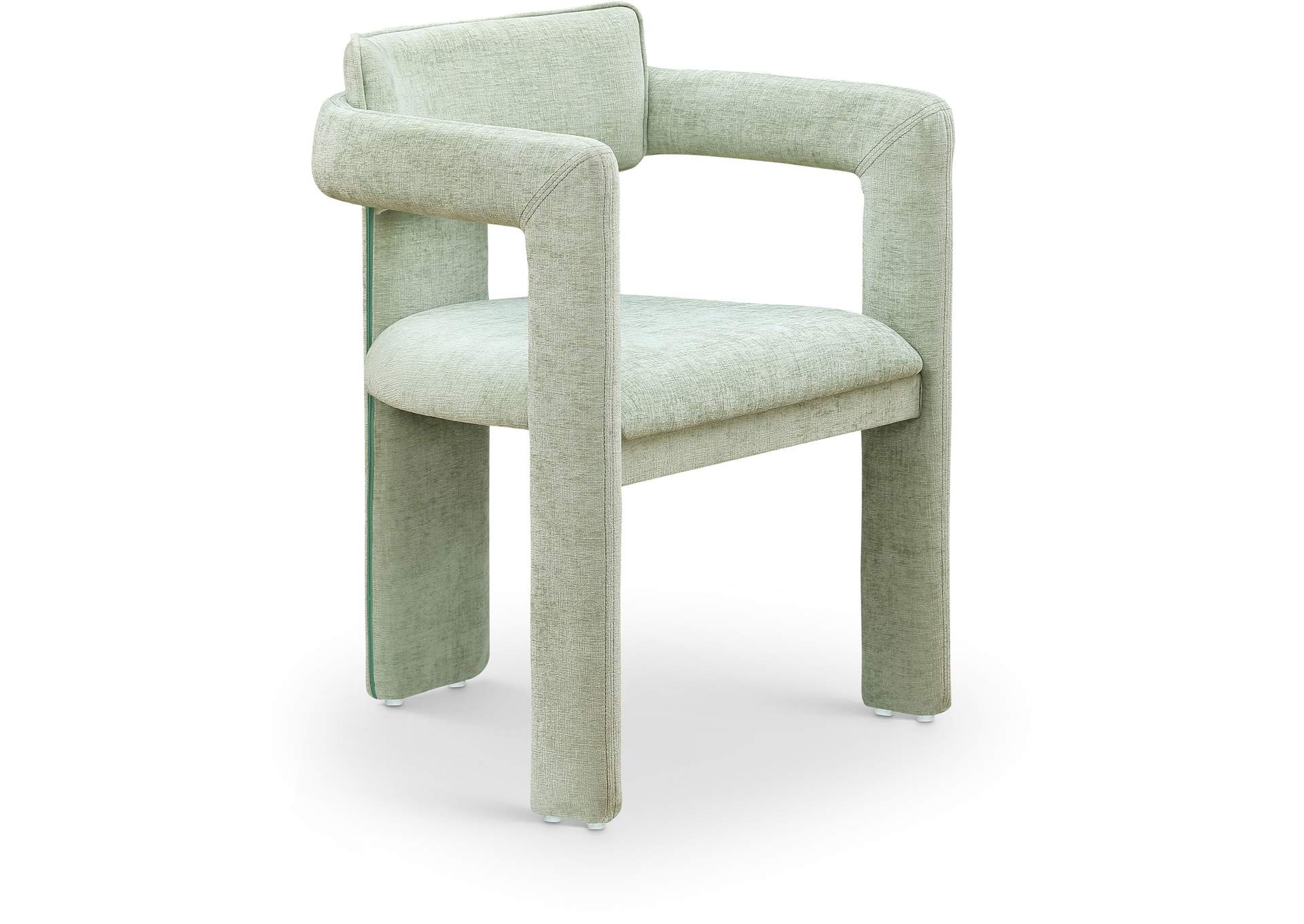 Brenda Mint Chenille Fabric Dining Chair