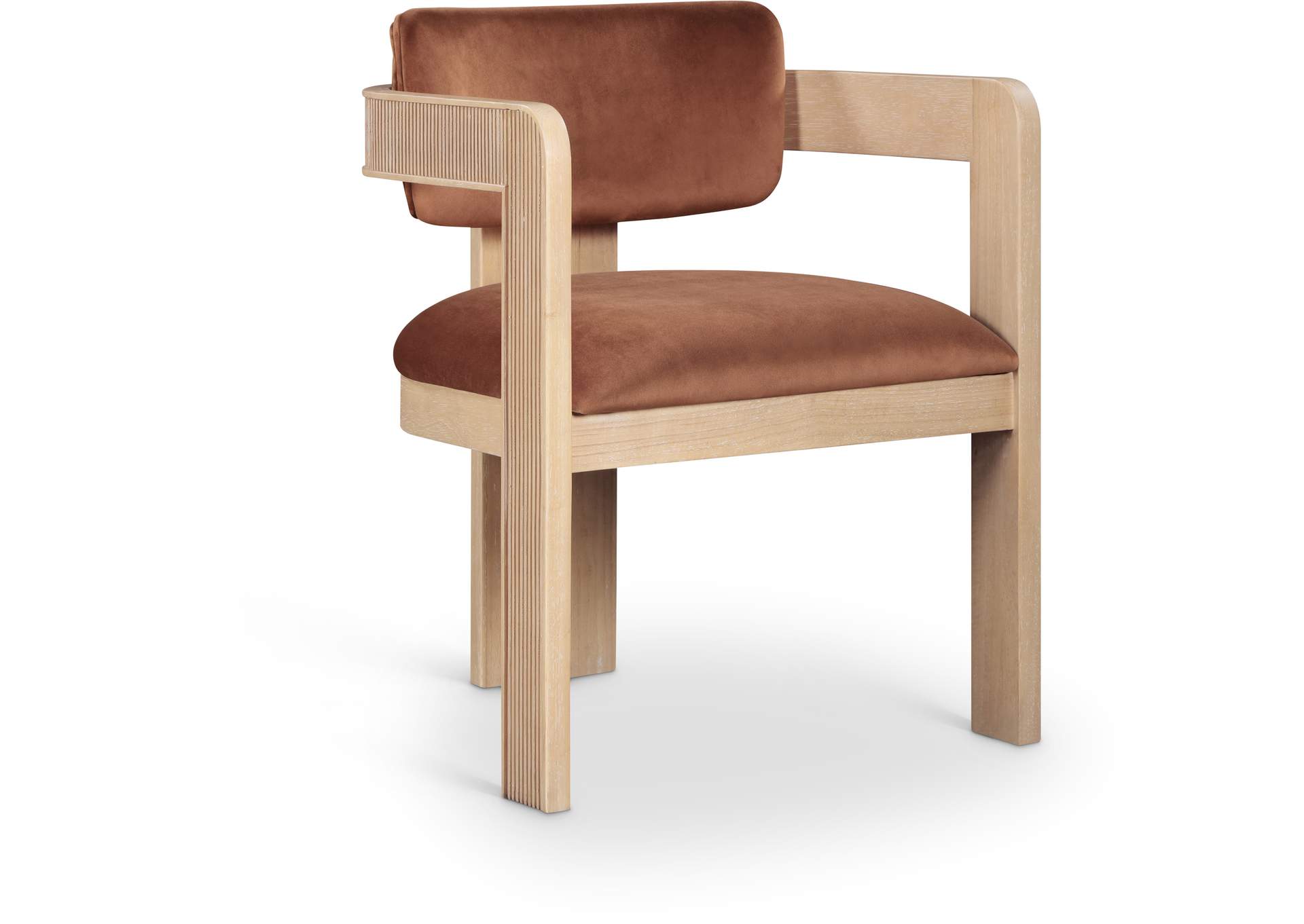 Sacha Cognac Velvet Dining Chair