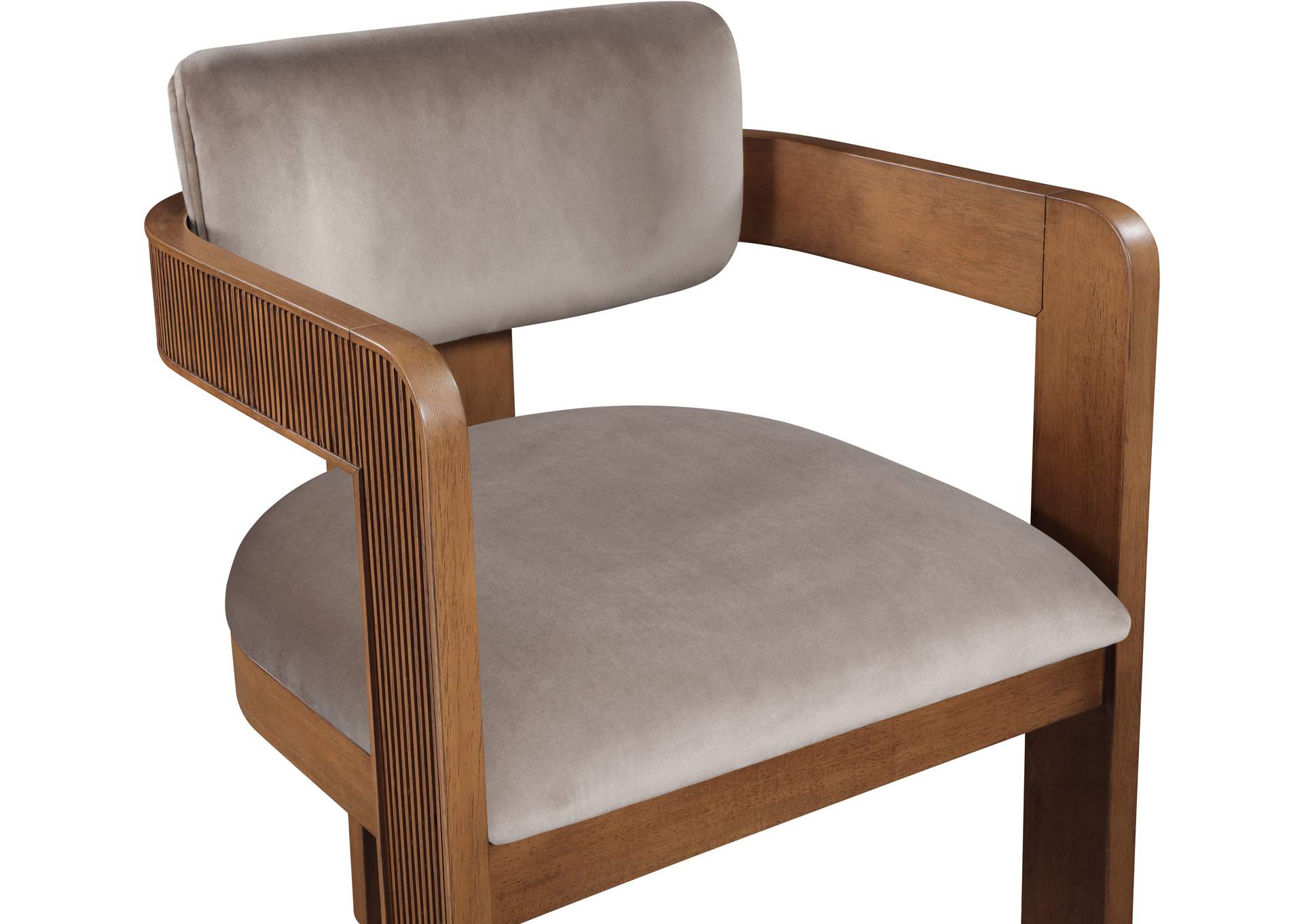 Sacha Taupe Velvet Dining Chair