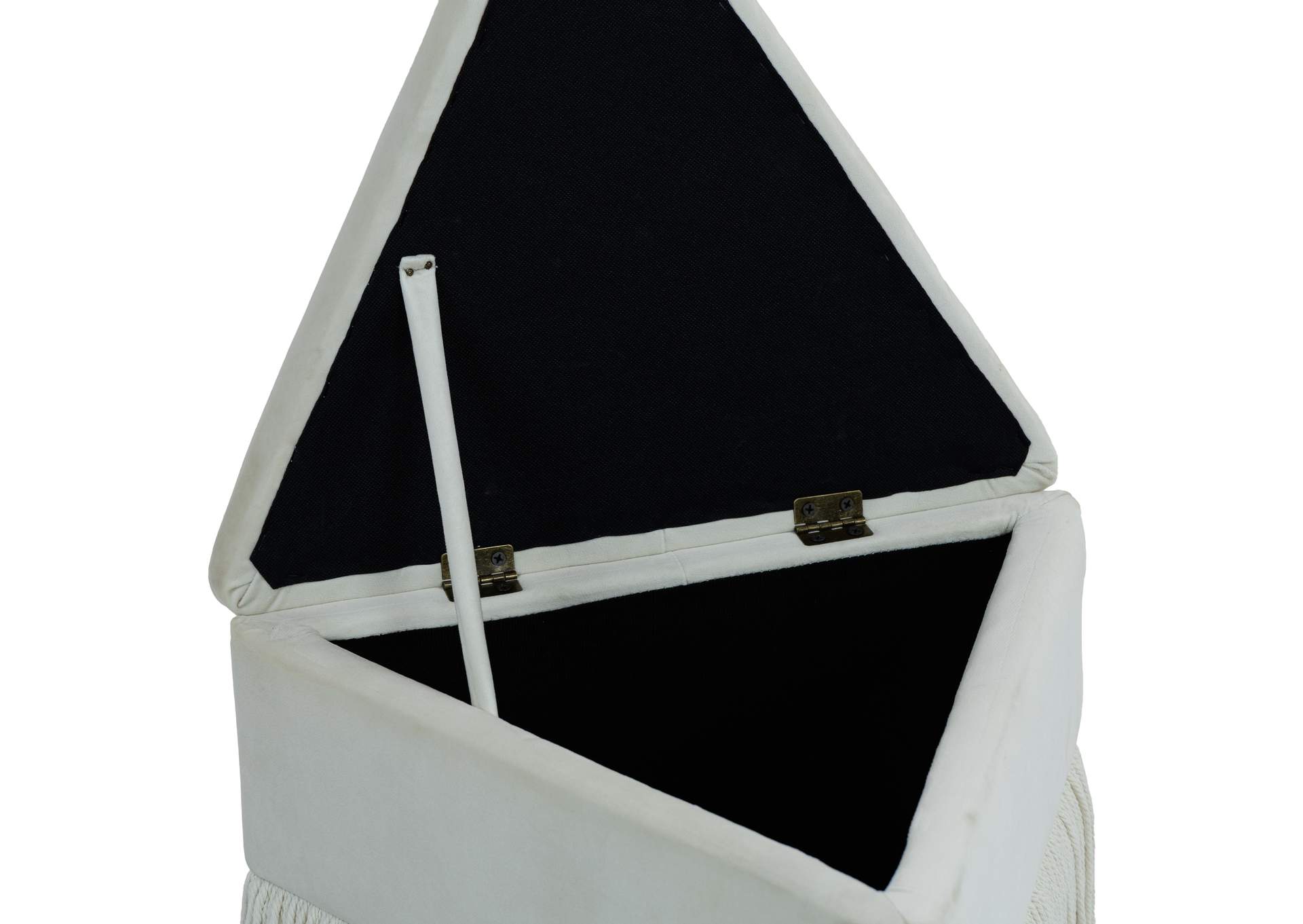 Trivoli Cream Velvet Ottoman - Stool
