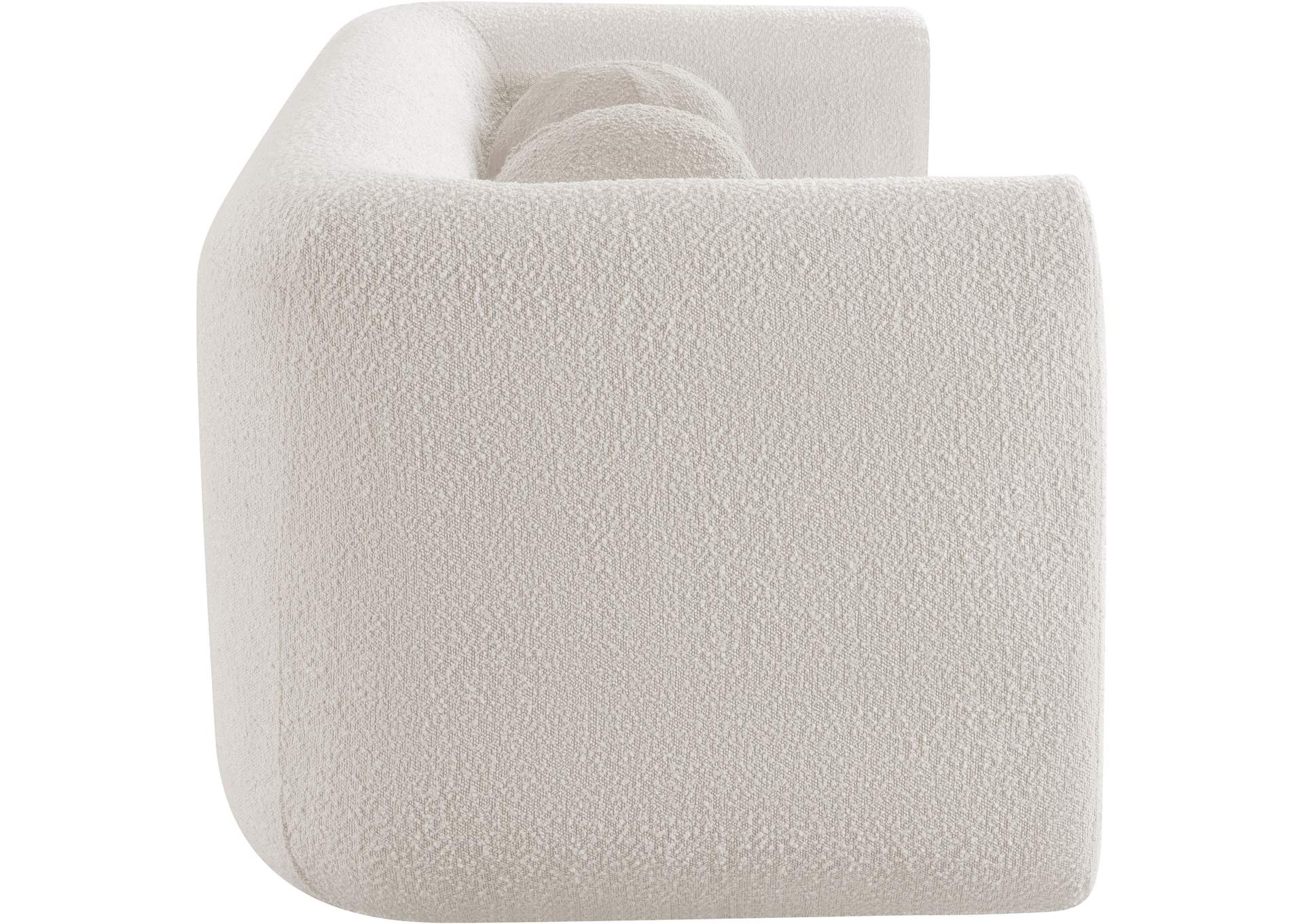 Abbington Cream Boucle Fabric Loveseat